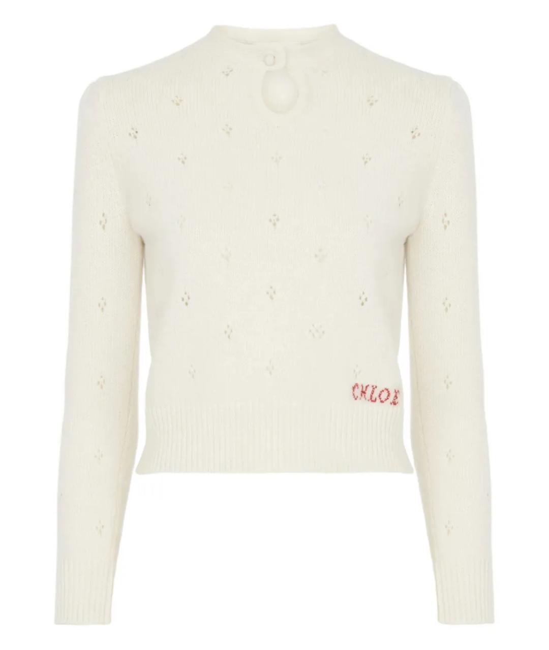 CHLOE Белый шерстяной джемпер / свитер, фото 1
