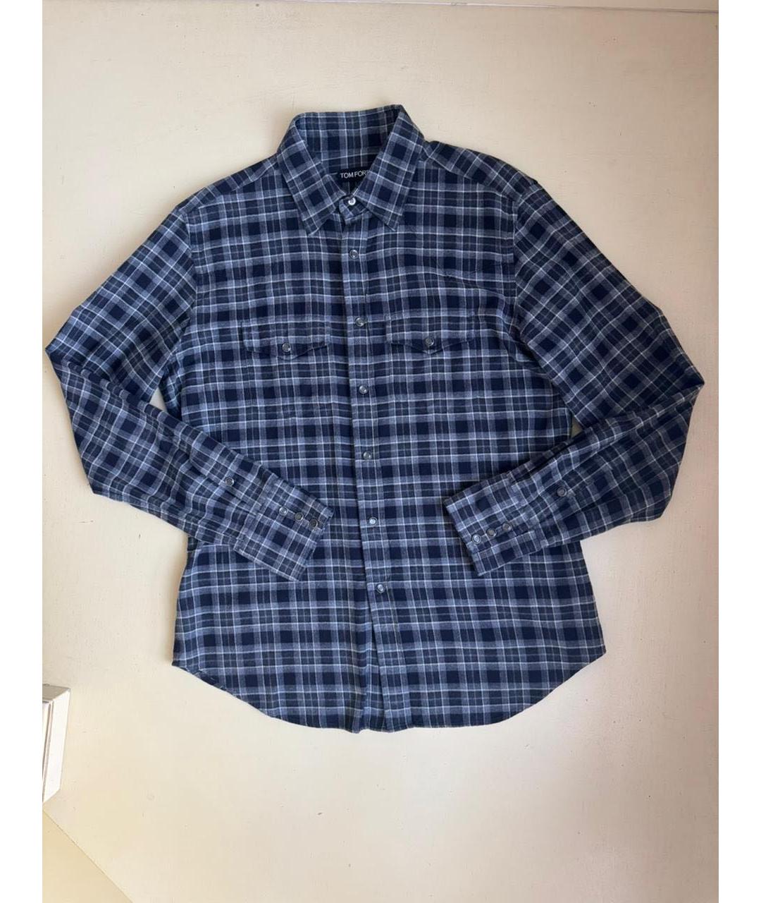 TOM FORD Синяя кэжуал рубашка, фото 3