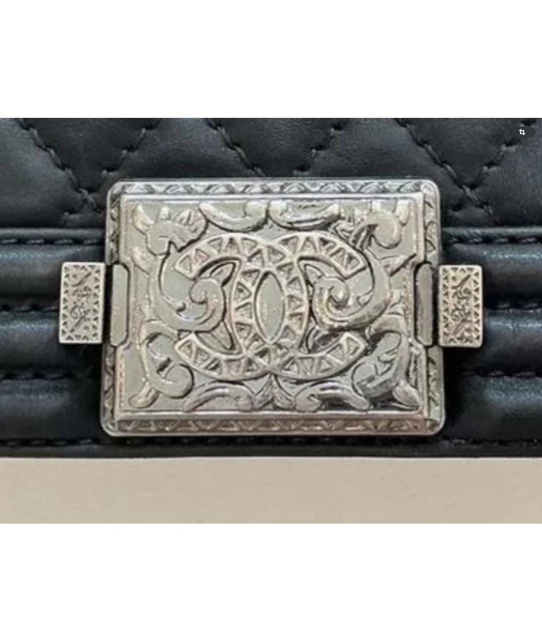 CHANEL Черная кожаная сумка через плечо, фото 4