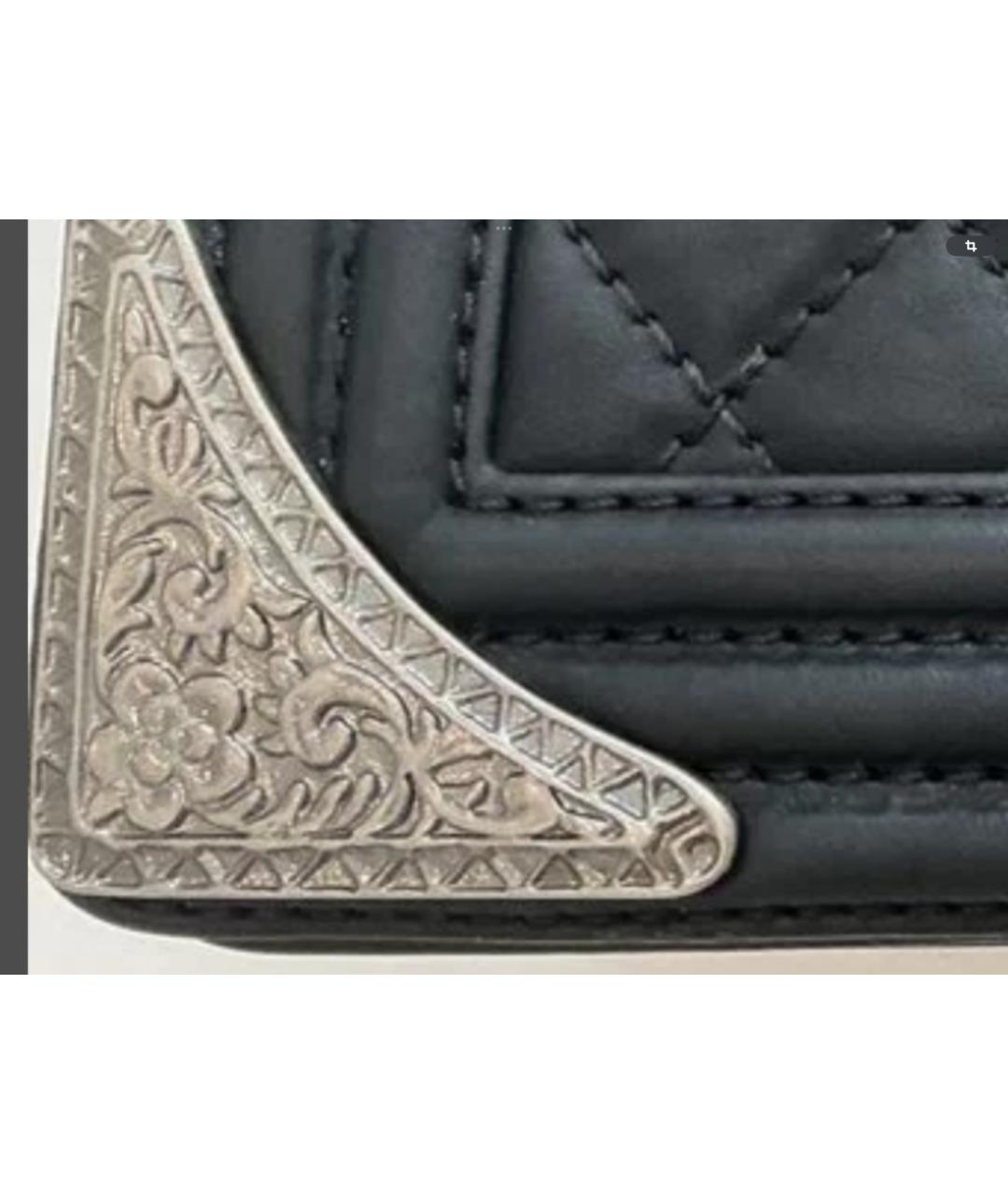 CHANEL Черная кожаная сумка через плечо, фото 5