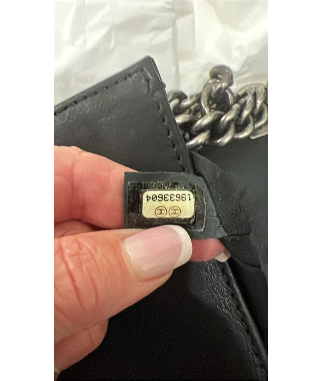 CHANEL Черная кожаная сумка через плечо, фото 3