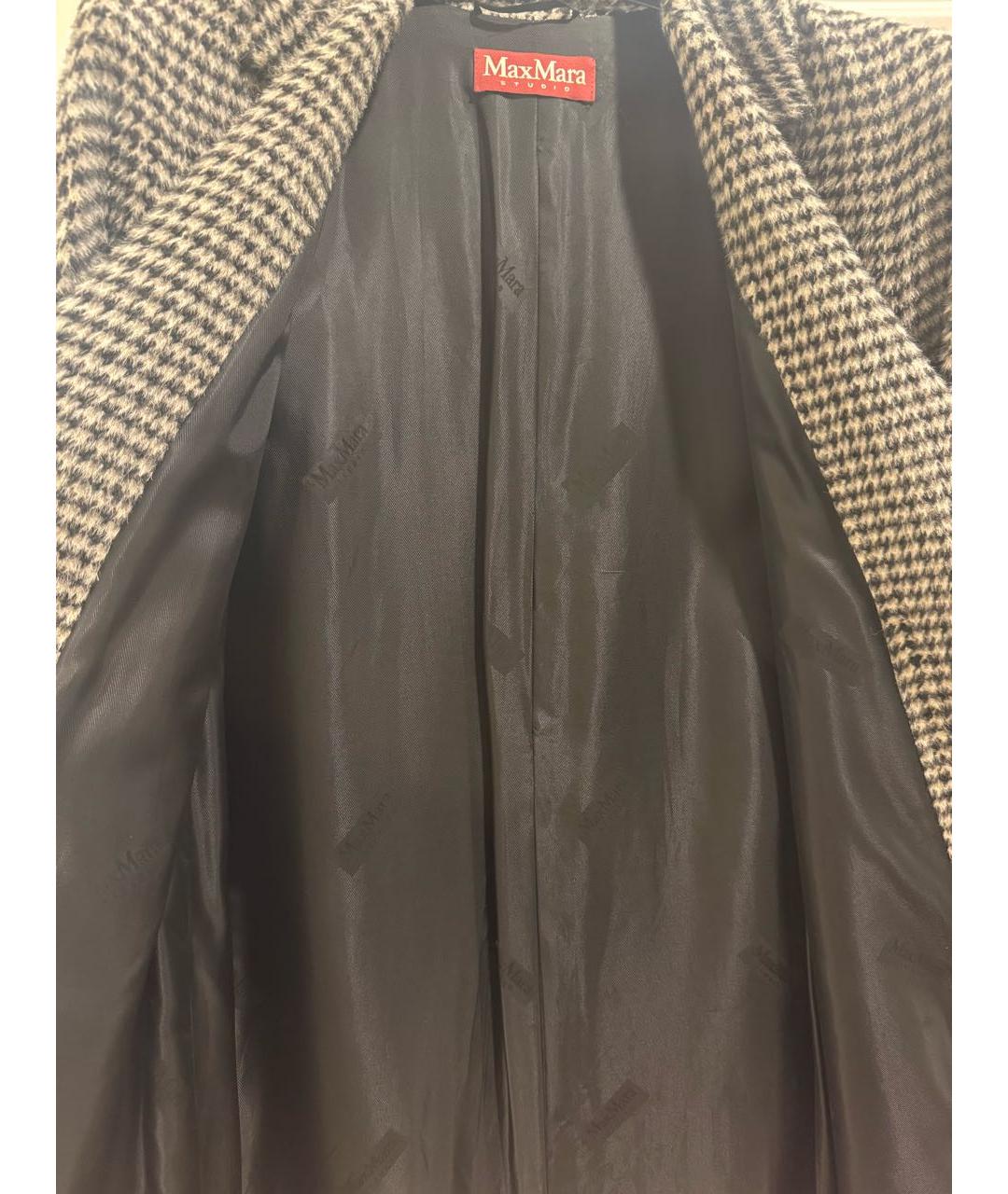 MAX MARA STUDIO Серое шерстяное пальто, фото 6