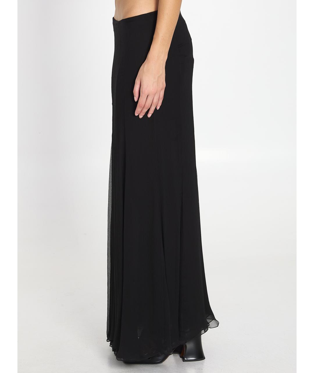 CHLOE Черная шелковая юбка макси, фото 3