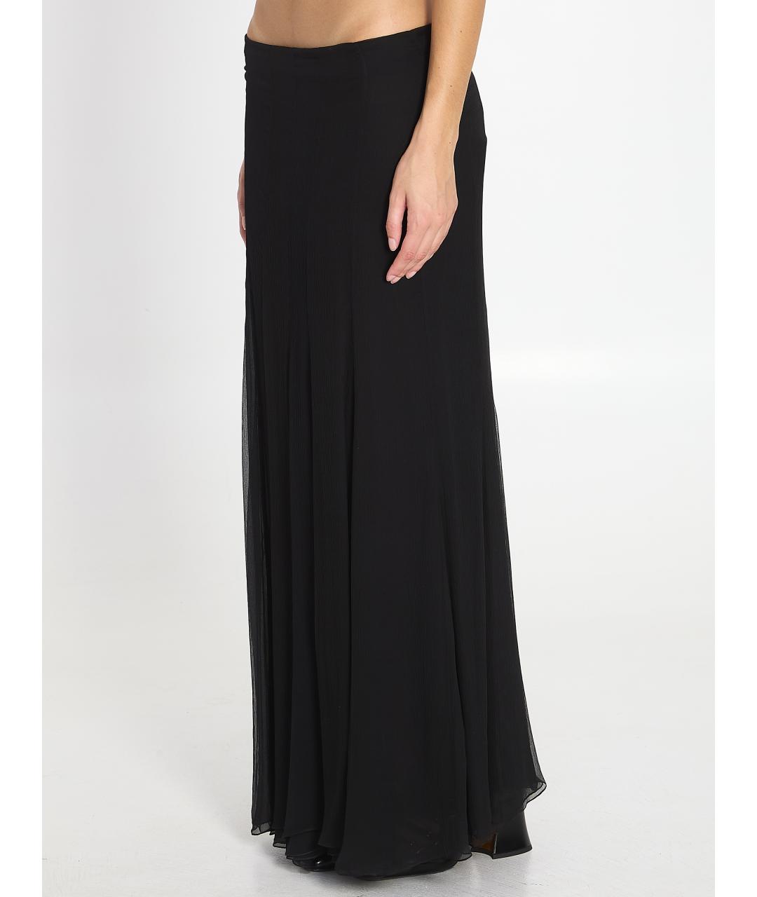 CHLOE Черная шелковая юбка макси, фото 2