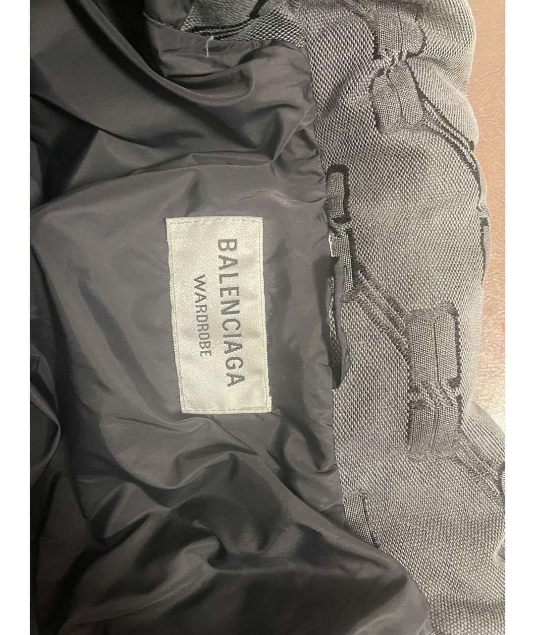 BALENCIAGA Серый полиэстеровый пуховик, фото 3