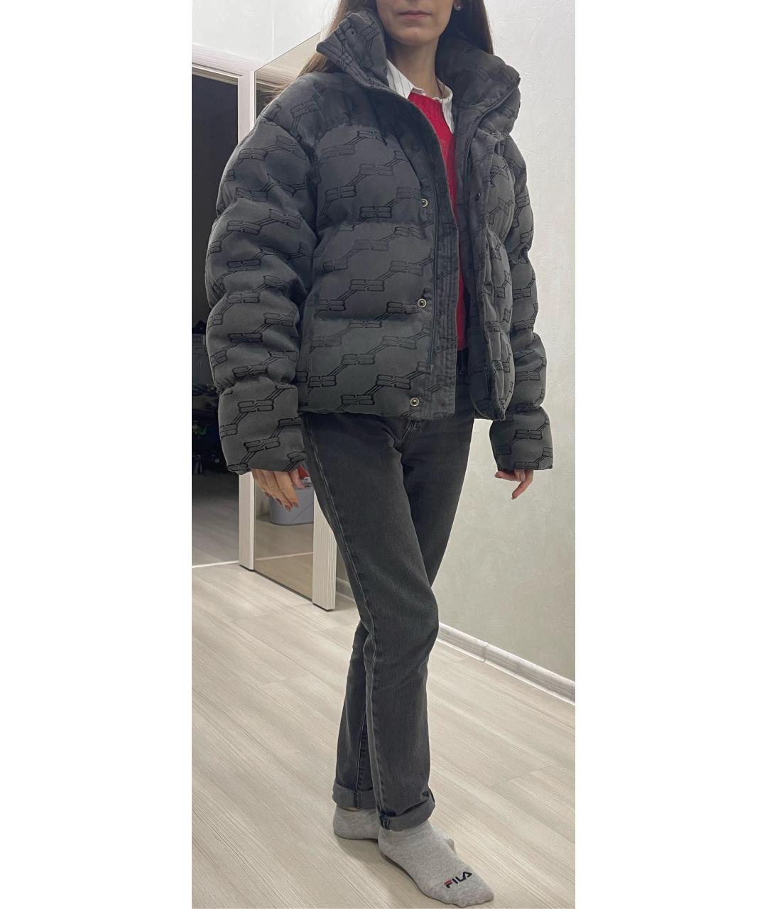 BALENCIAGA Серый полиэстеровый пуховик, фото 6