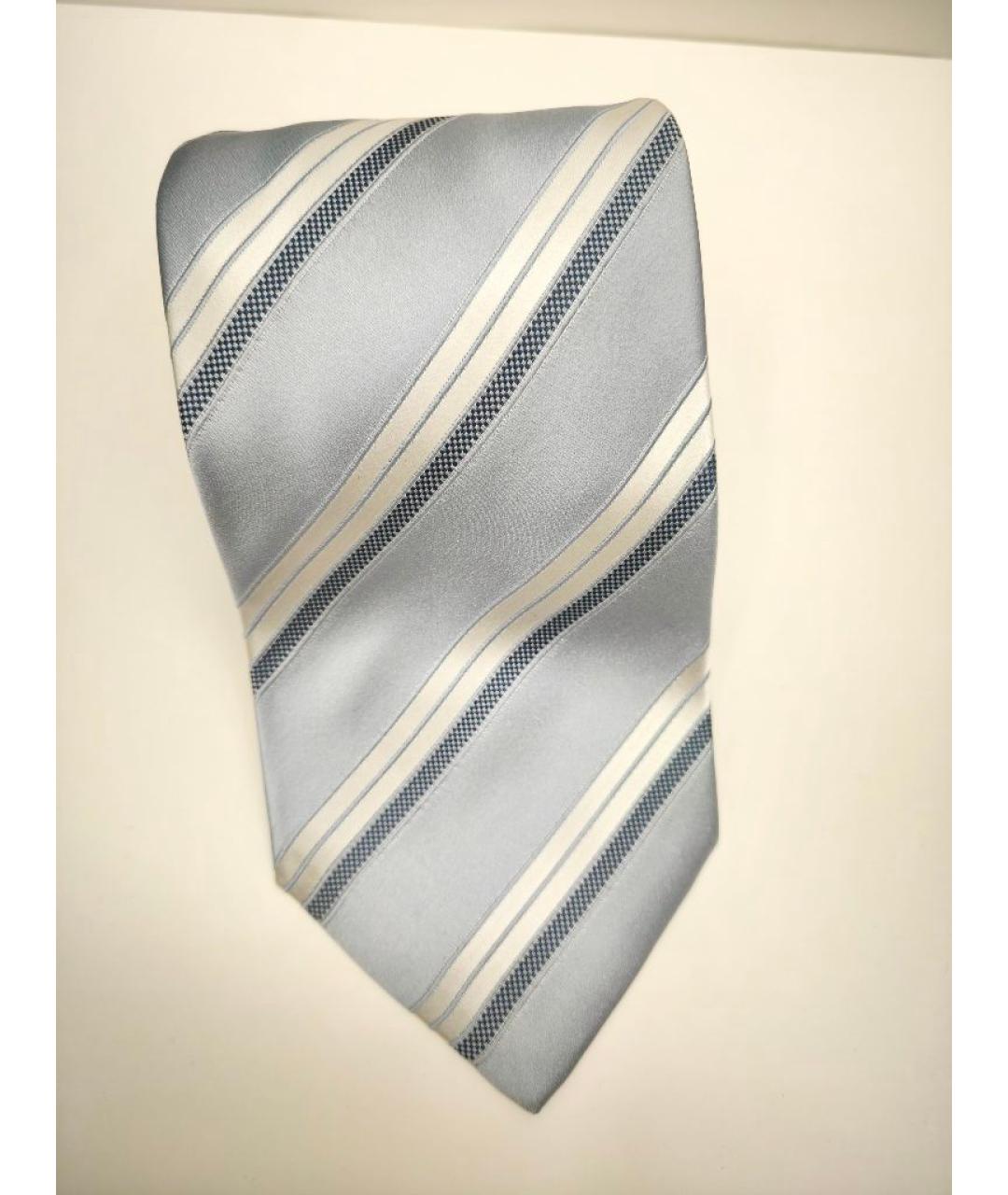 KITON Голубой шелковый галстук, фото 4