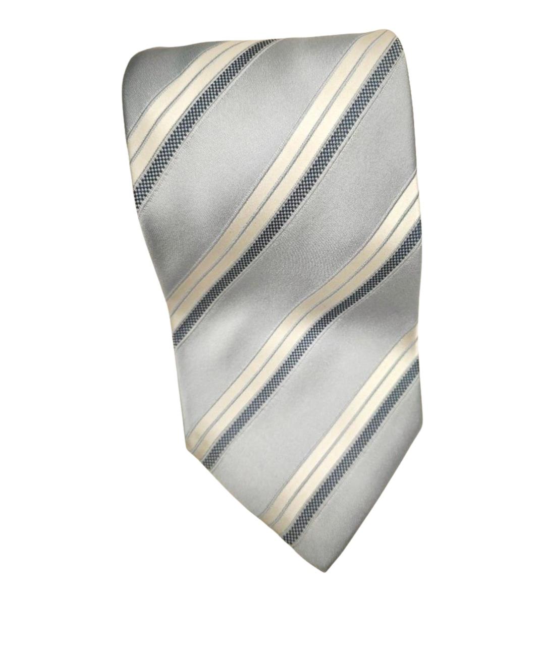 KITON Голубой шелковый галстук, фото 1