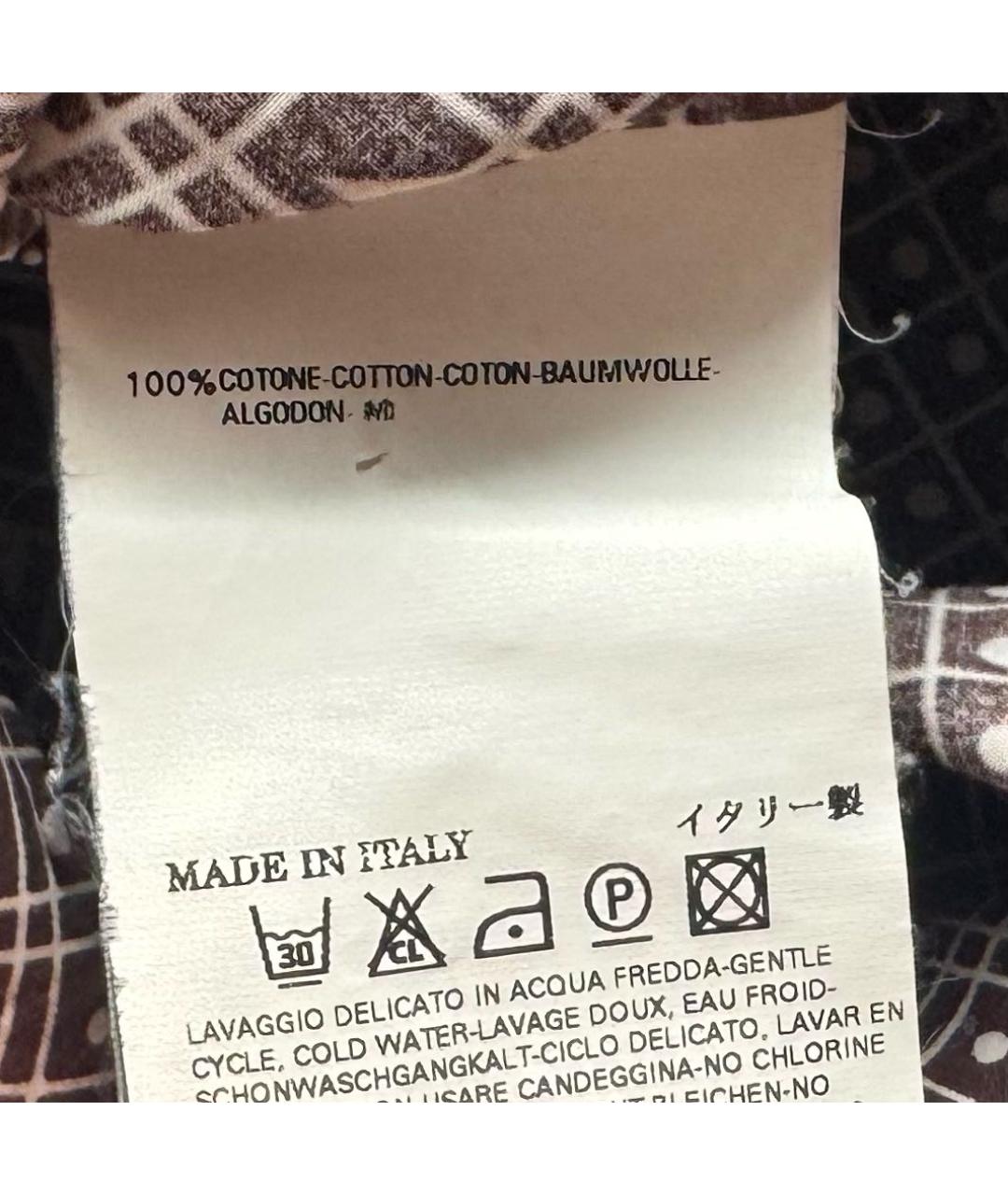 MAISON MARGIELA Коричневая хлопковая кэжуал рубашка, фото 4