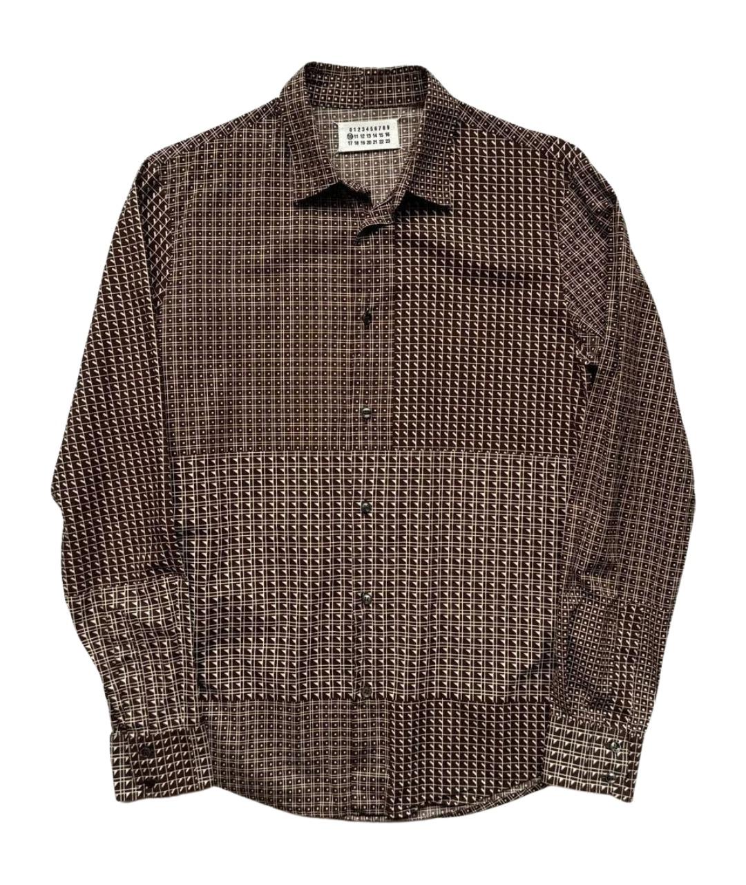 MAISON MARGIELA Коричневая хлопковая кэжуал рубашка, фото 1