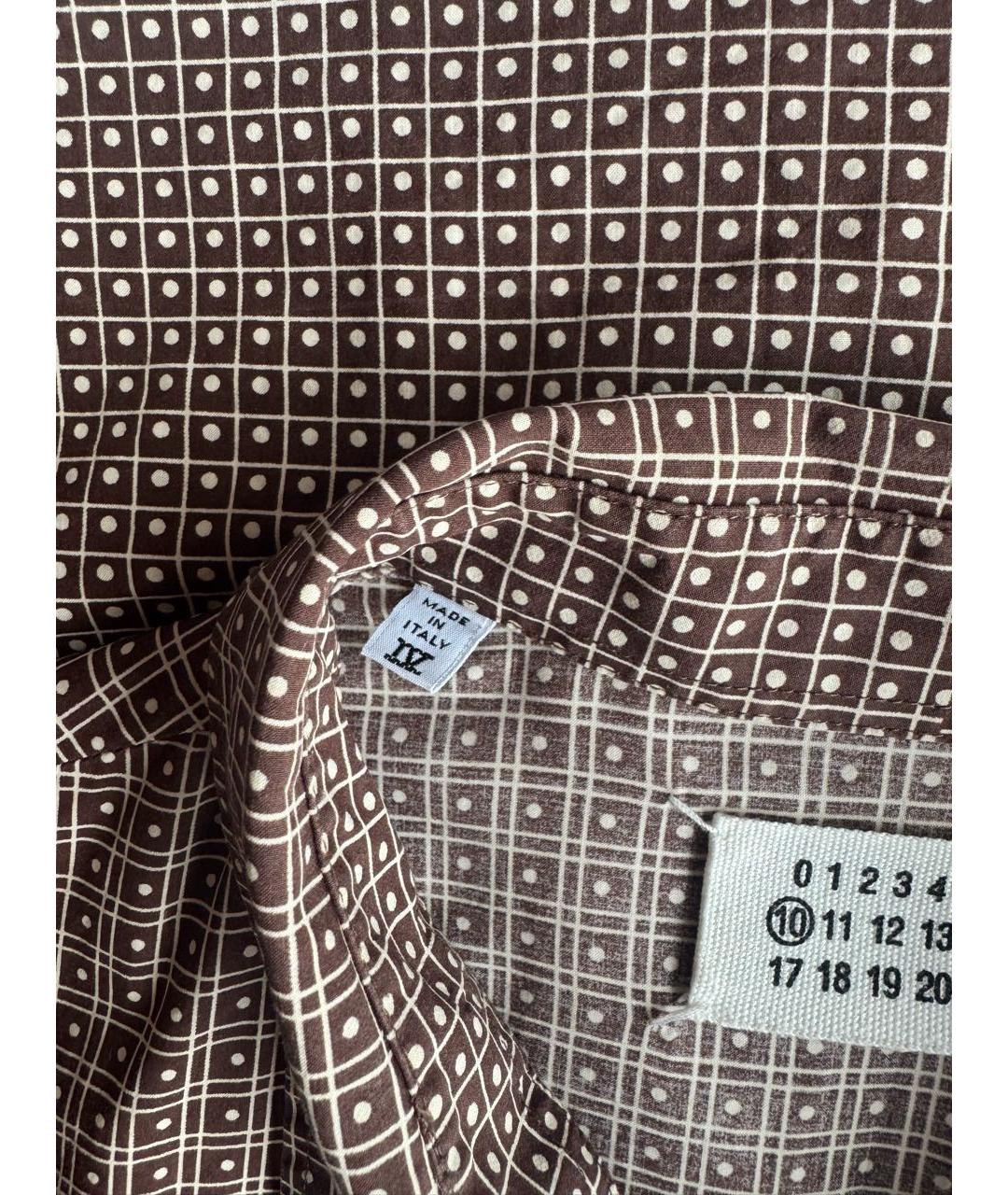 MAISON MARGIELA Коричневая хлопковая кэжуал рубашка, фото 3