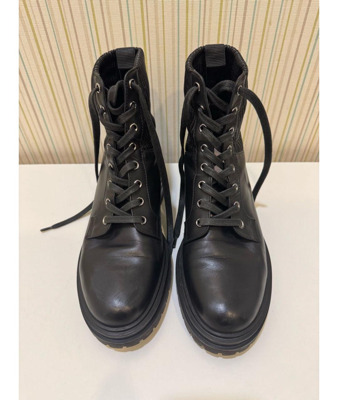 GIANVITO ROSSI Черные кожаные ботинки, фото 2