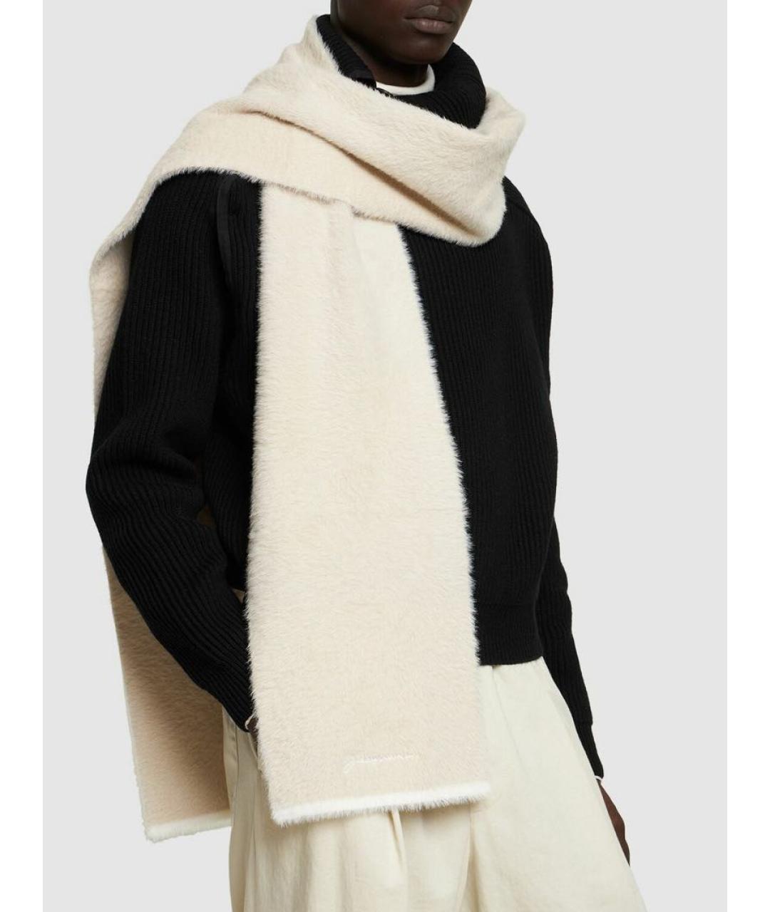 JACQUEMUS Бежевый шарф, фото 2