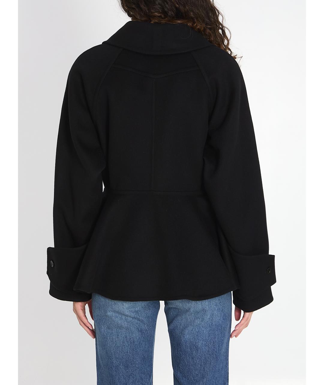 CHLOE Черное шерстяное пальто, фото 4