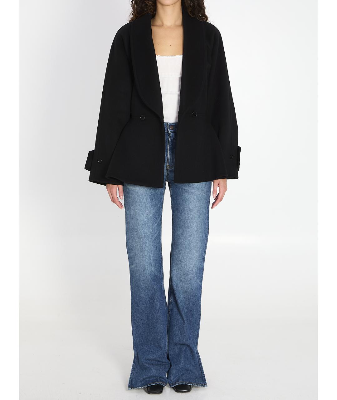 CHLOE Черное шерстяное пальто, фото 5