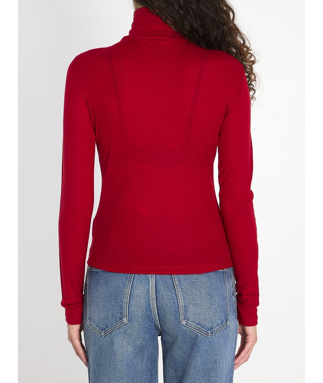 CELINE Красная шерстяная водолазка, фото 5