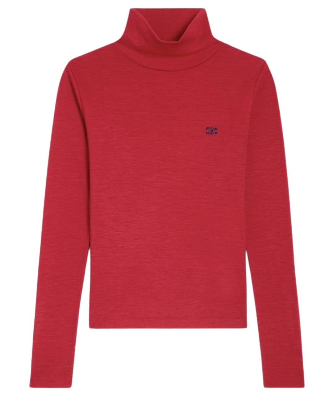CELINE Красная шерстяная водолазка, фото 1