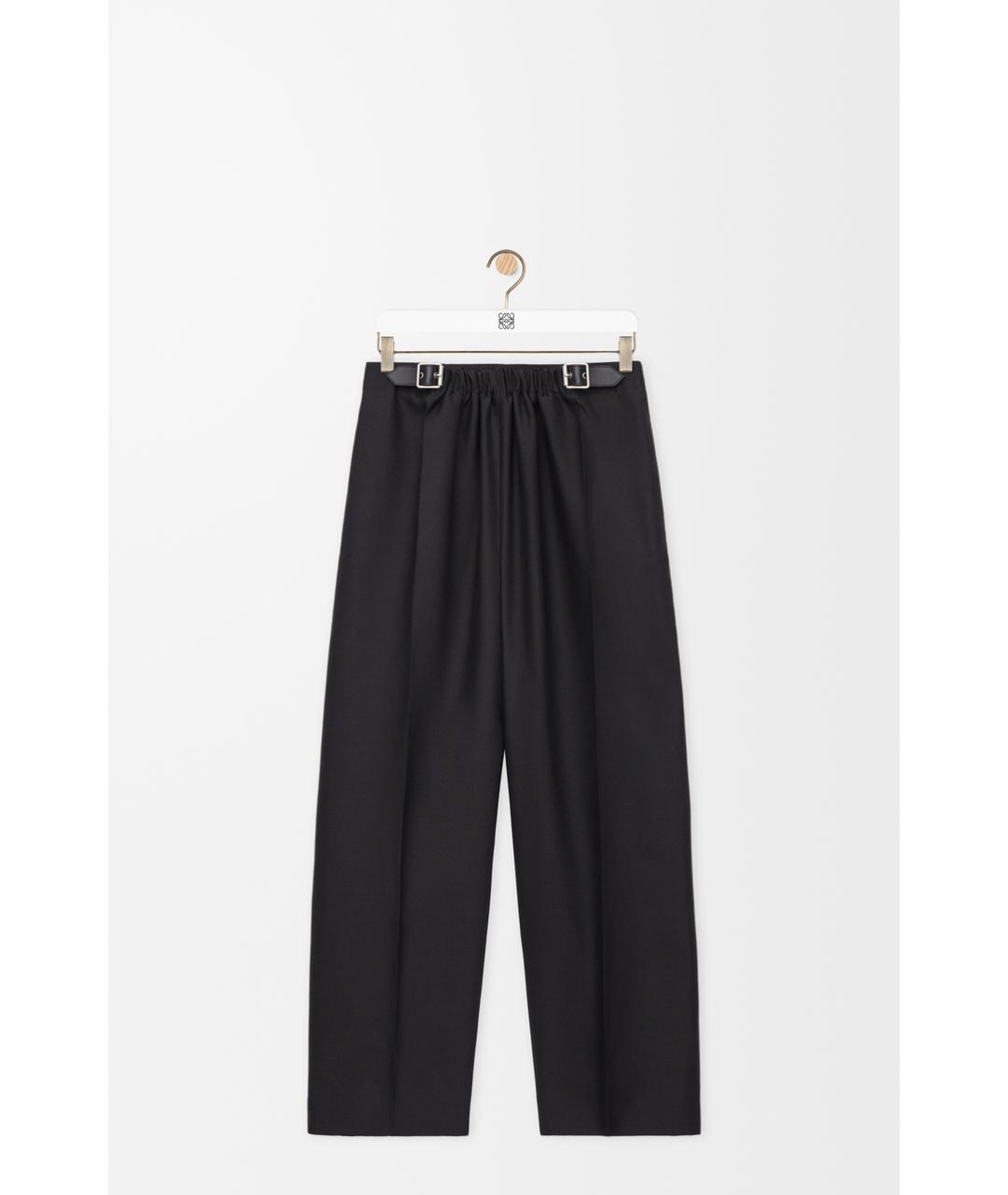 LOEWE Черные шерстяные прямые брюки, фото 6