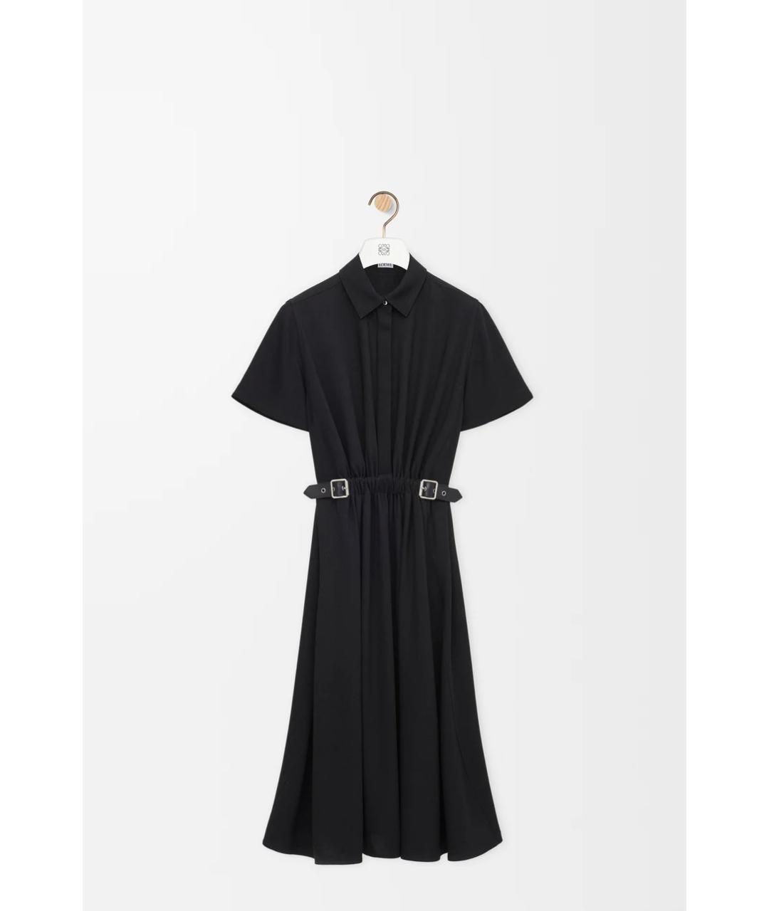 LOEWE Черное вискозное повседневное платье, фото 6