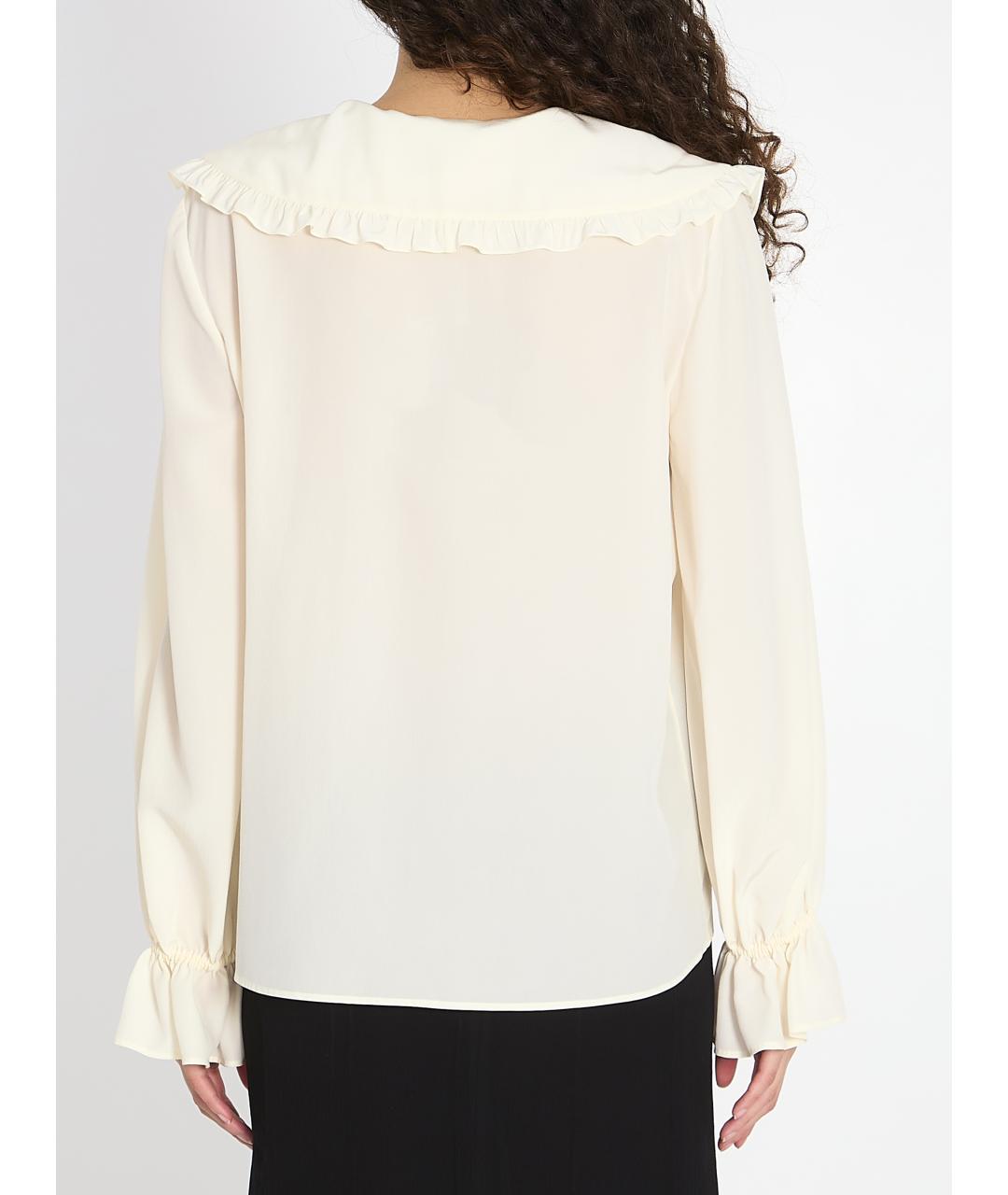 CHLOE Белая шелковая рубашка, фото 5