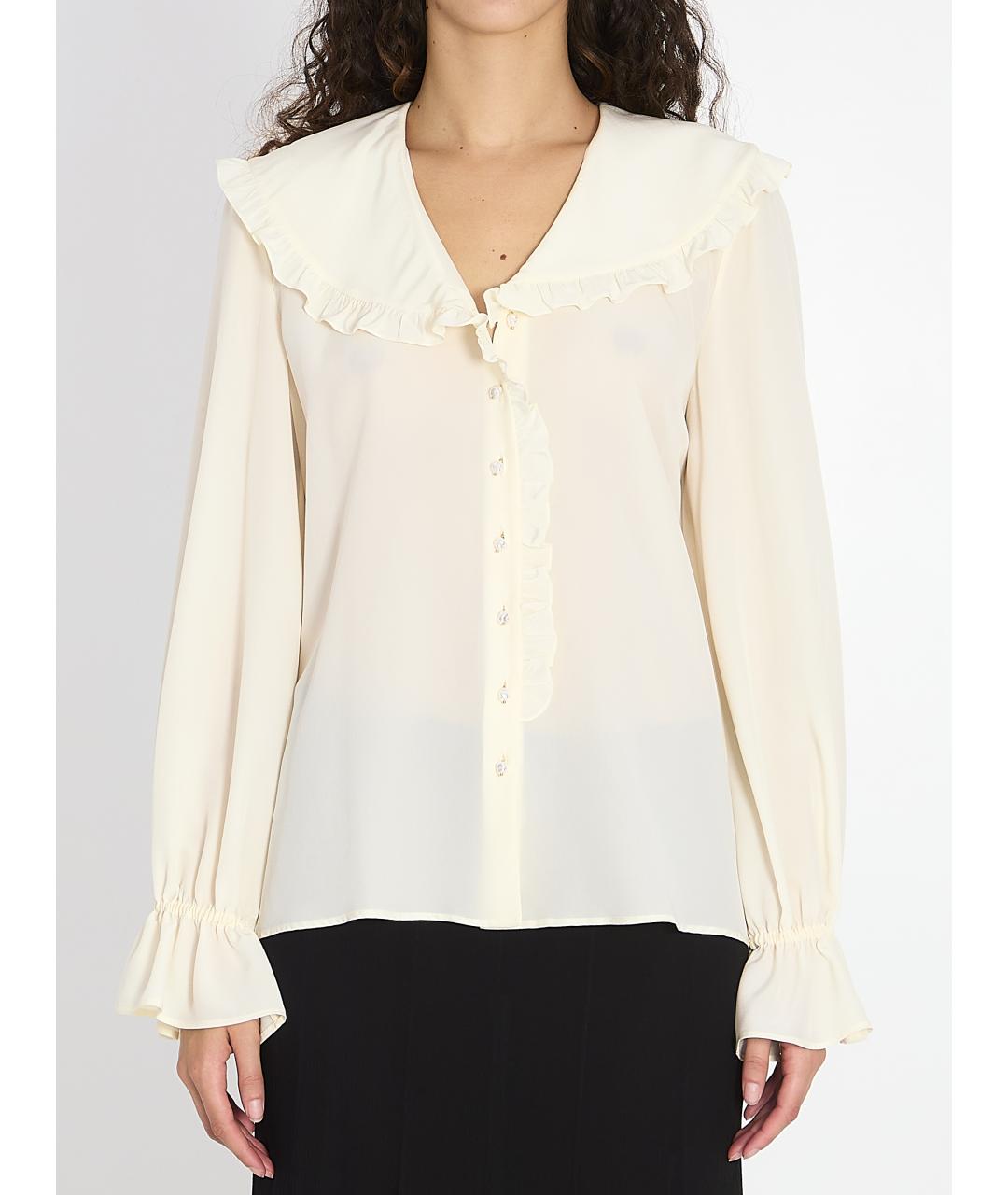 CHLOE Белая шелковая рубашка, фото 2
