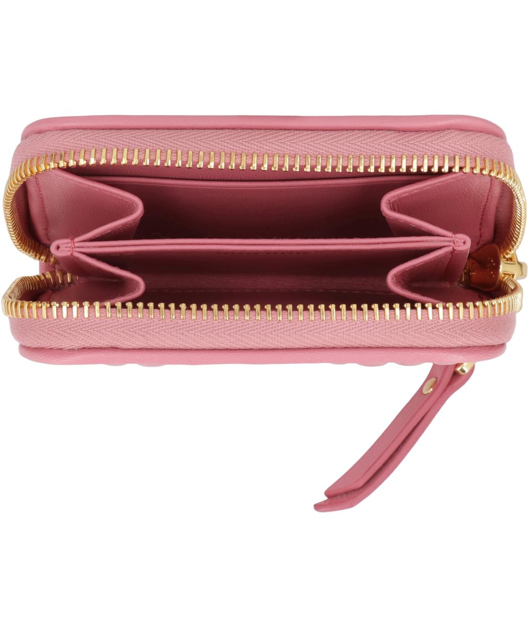 MIU MIU Розовый кожаный кошелек, фото 3
