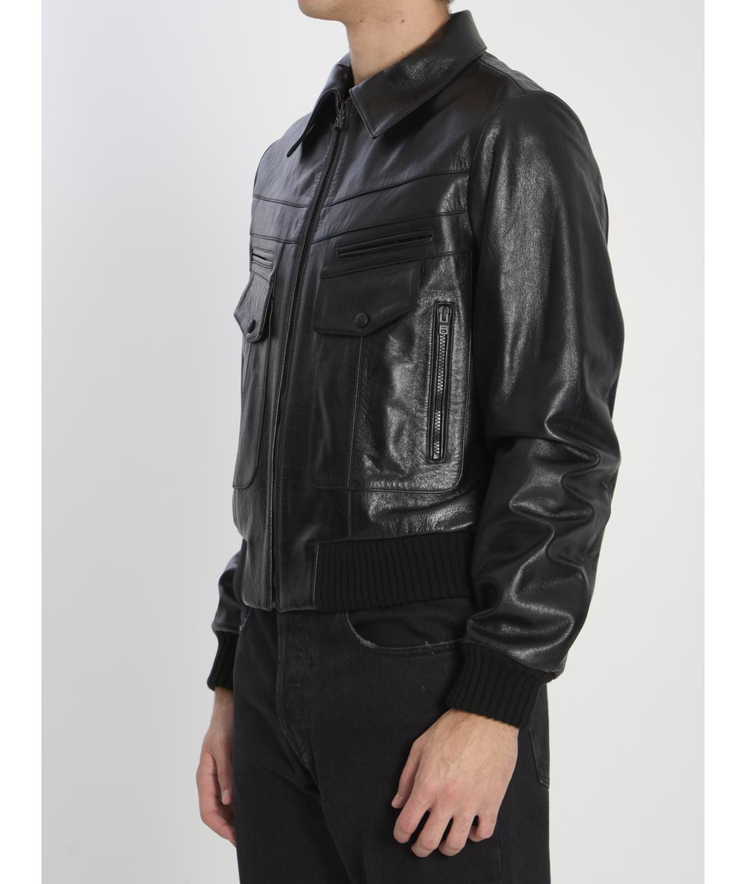 AMIRI Черная кожаная куртка, фото 3