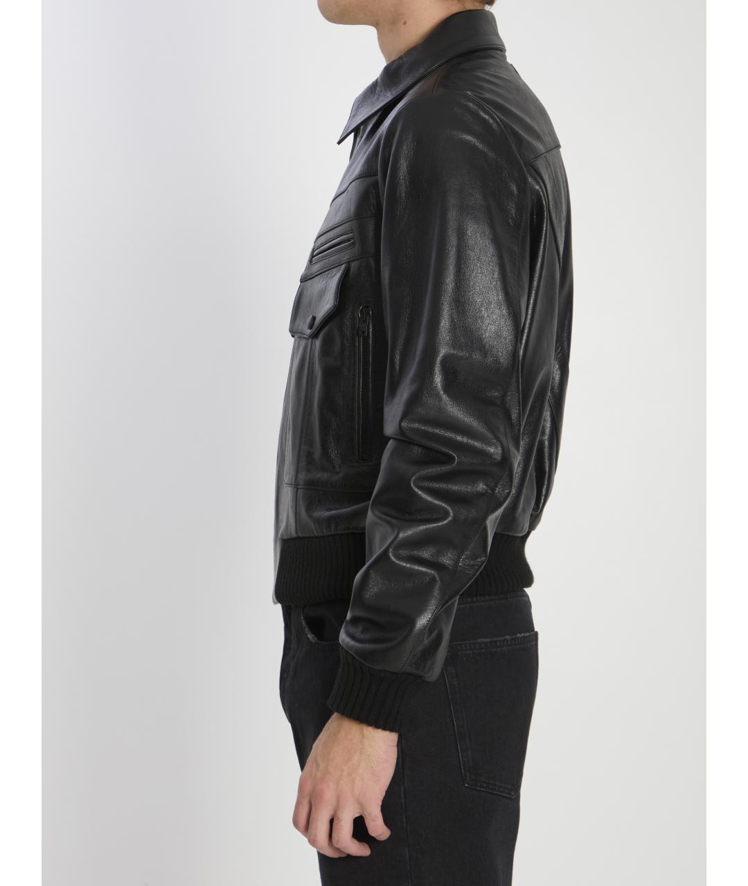 AMIRI Черная кожаная куртка, фото 4