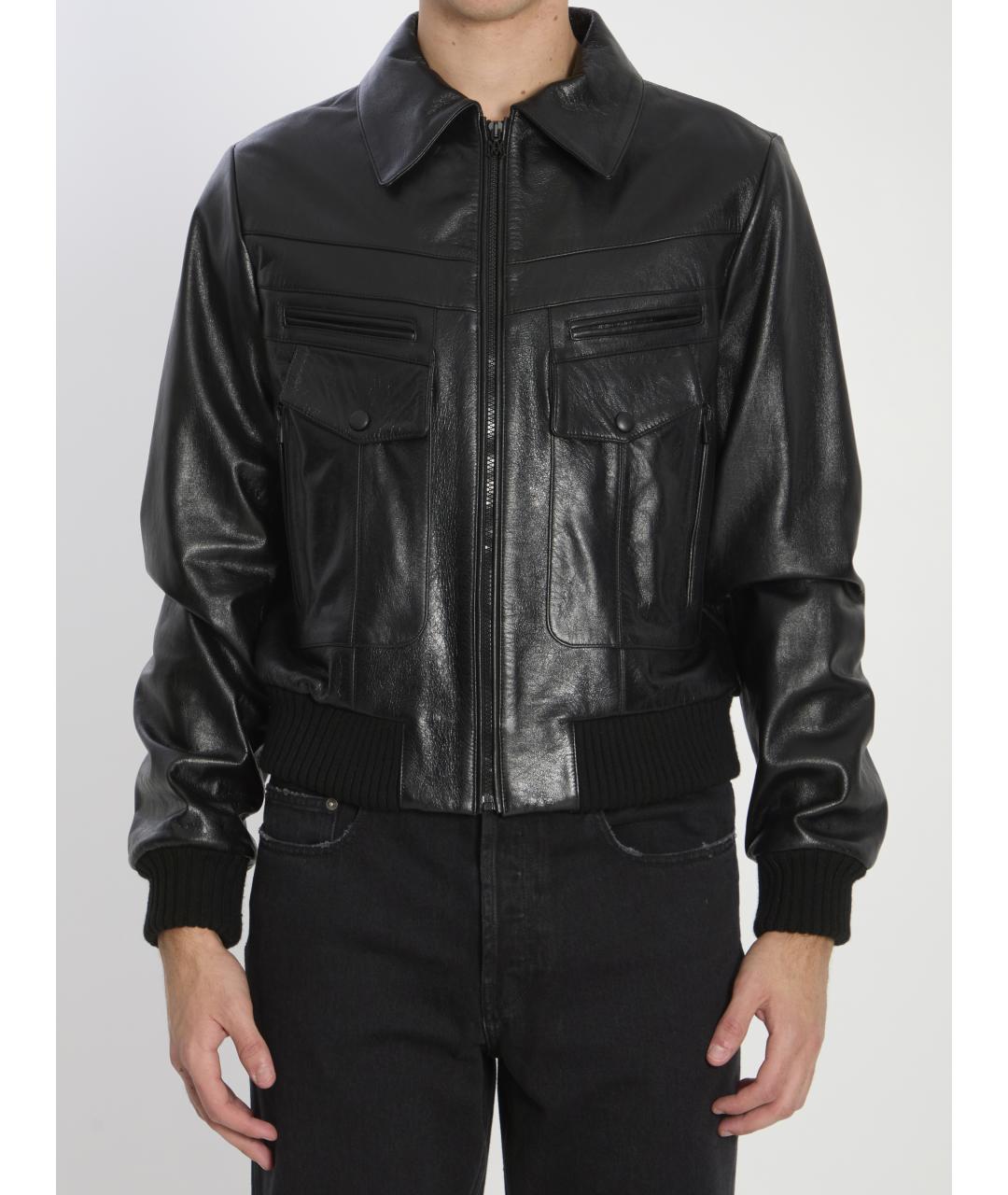 AMIRI Черная кожаная куртка, фото 2