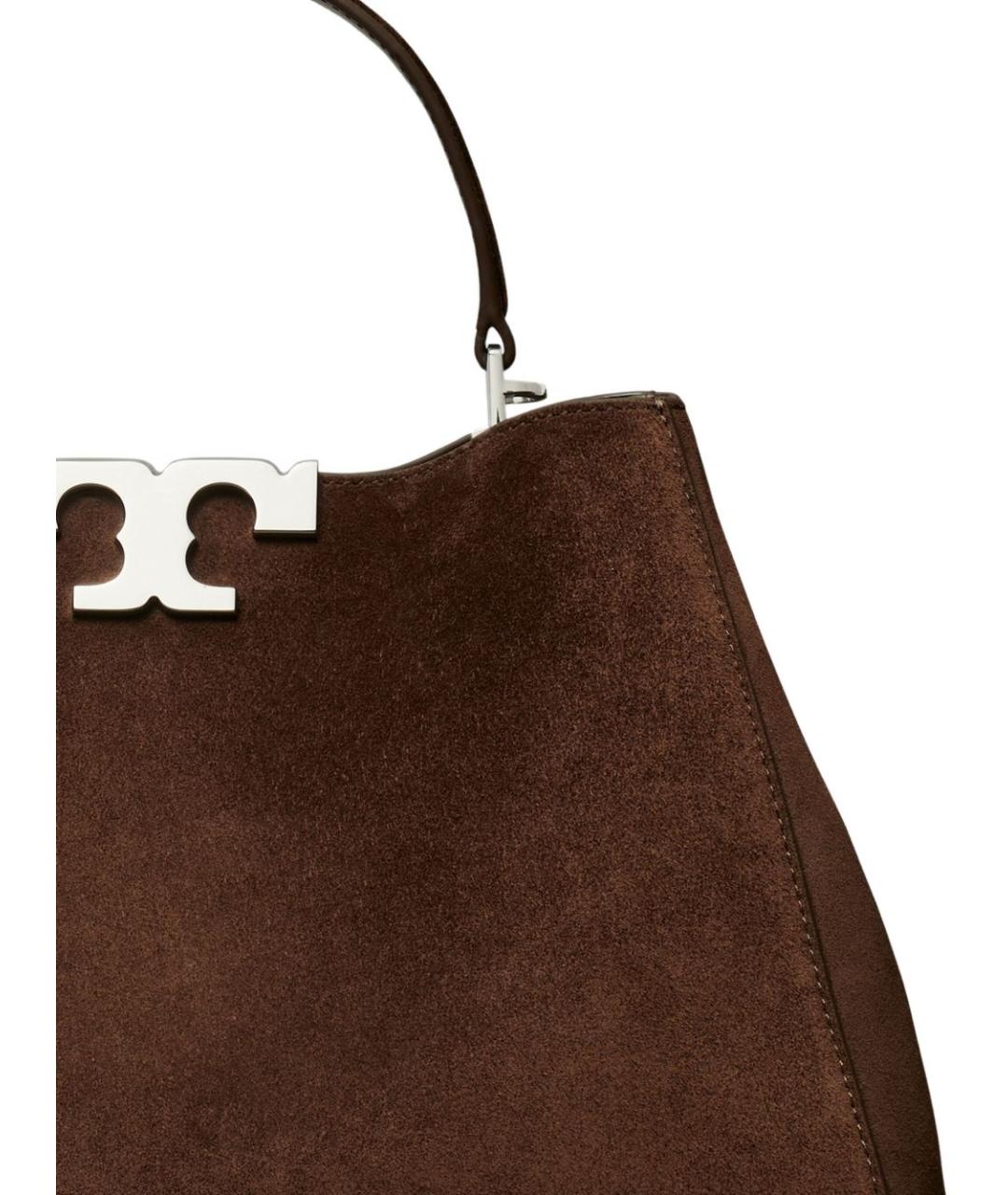 TORY BURCH Коричневая замшевая сумка тоут, фото 4