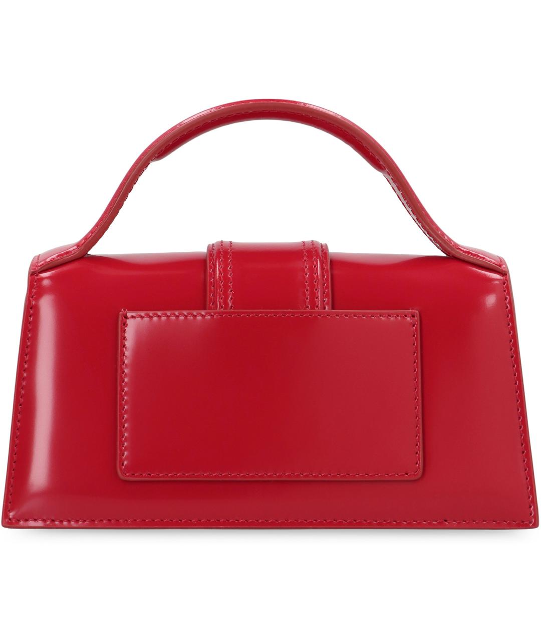 JACQUEMUS Красная кожаная сумка с короткими ручками, фото 4