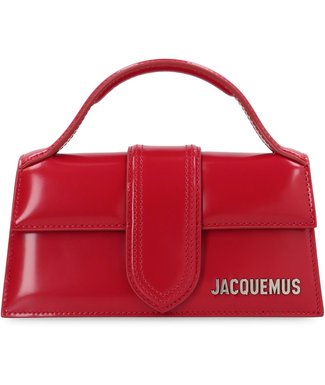 JACQUEMUS Красная кожаная сумка с короткими ручками, фото 2