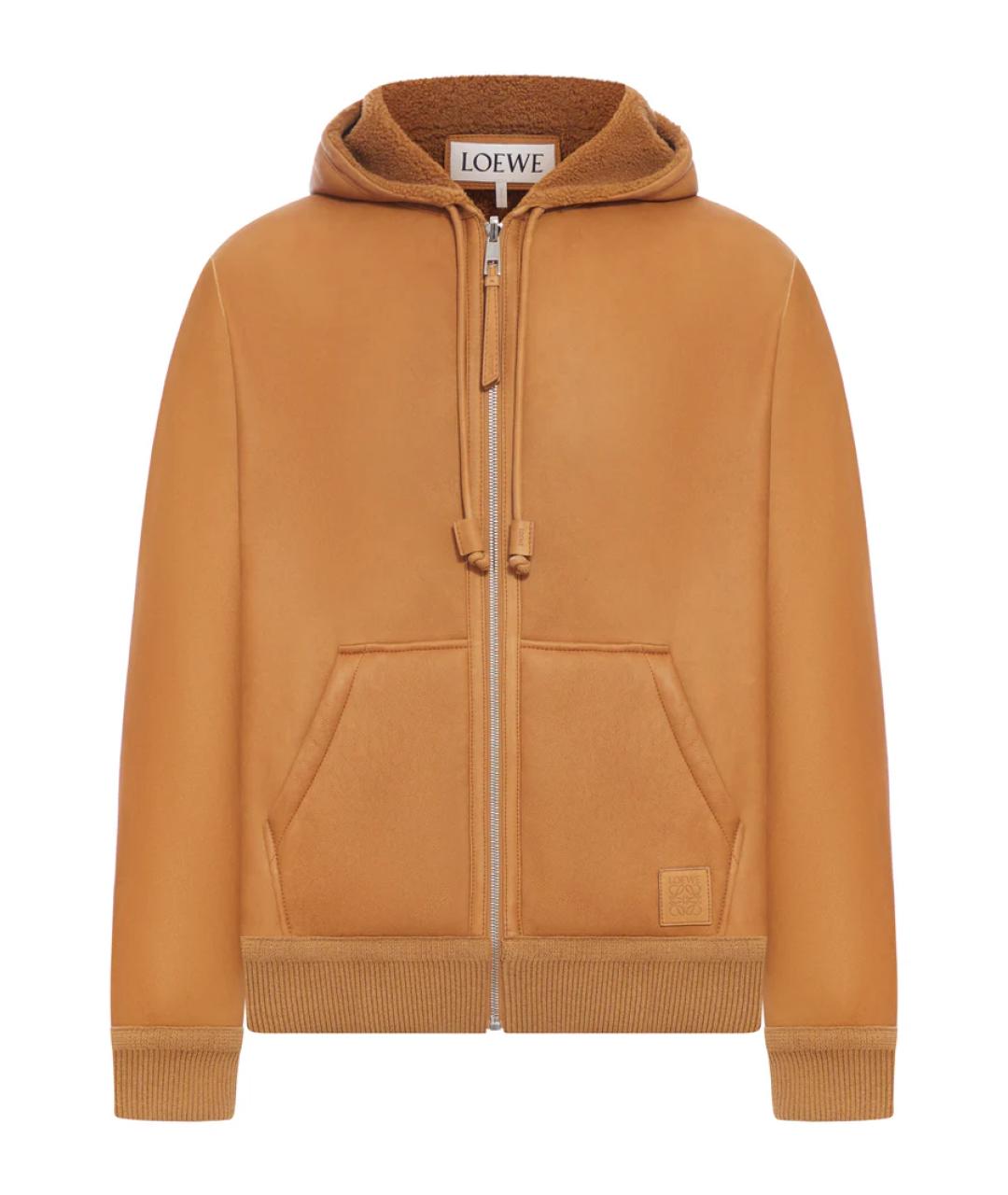 LOEWE Бежевая кожаная куртка, фото 1