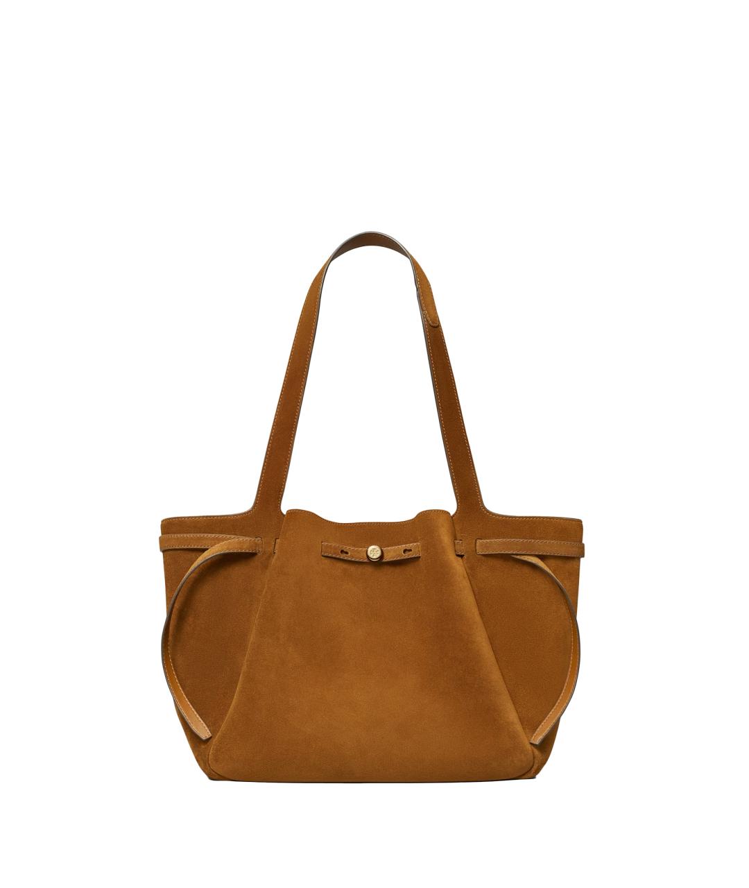 TORY BURCH Коричневая замшевая сумка тоут, фото 1