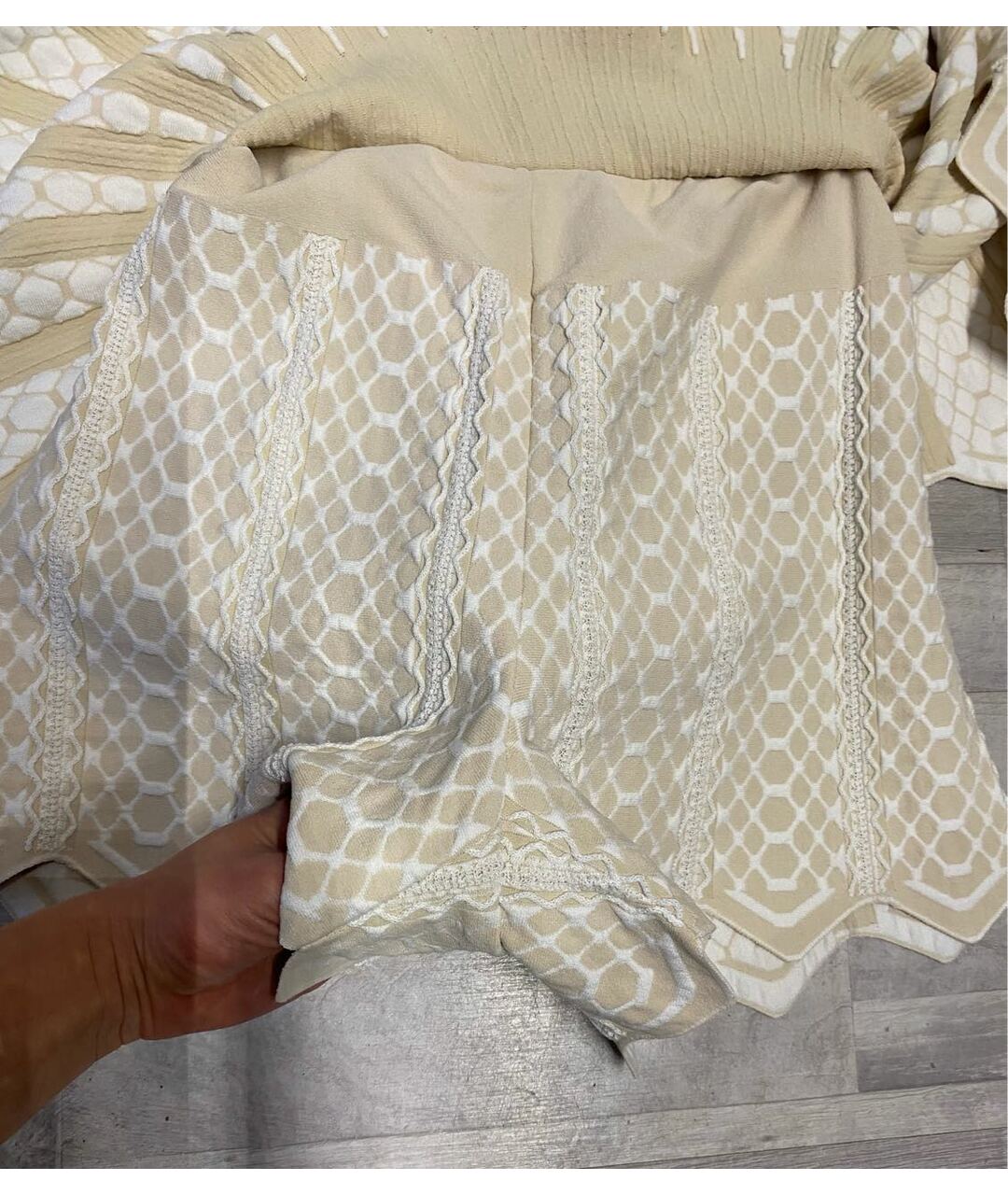 ALAIA Бежевая вискозная юбка-шорты, фото 6