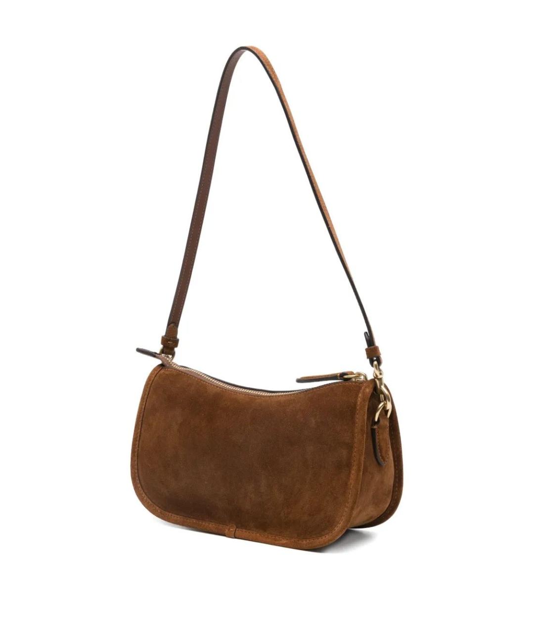 COACH Коричневая замшевая сумка через плечо, фото 3