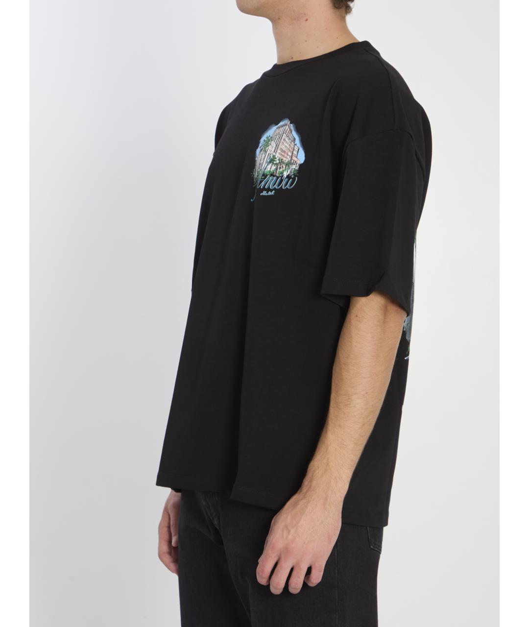 AMIRI Черная хлопковая футболка, фото 3