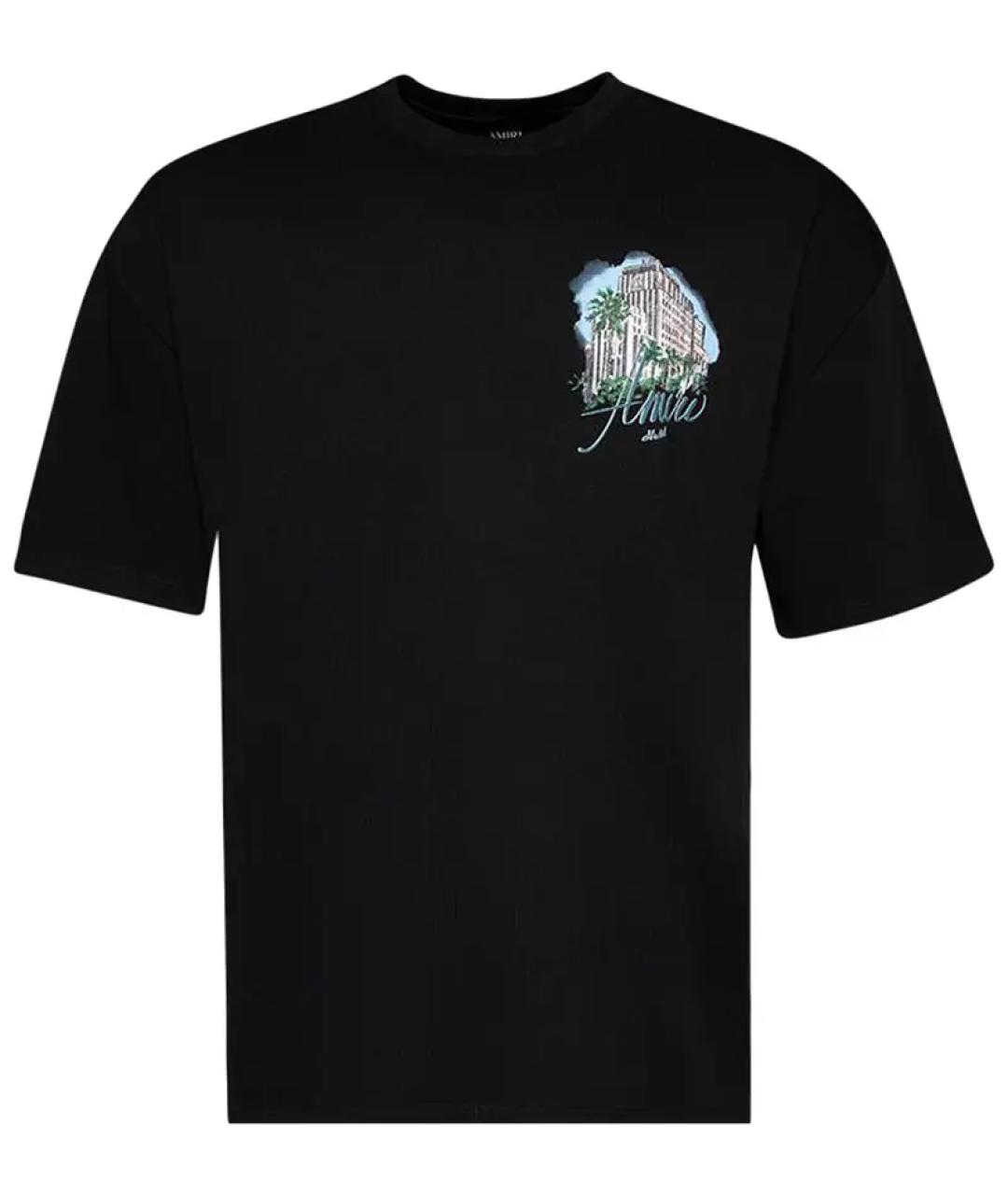 AMIRI Черная хлопковая футболка, фото 1