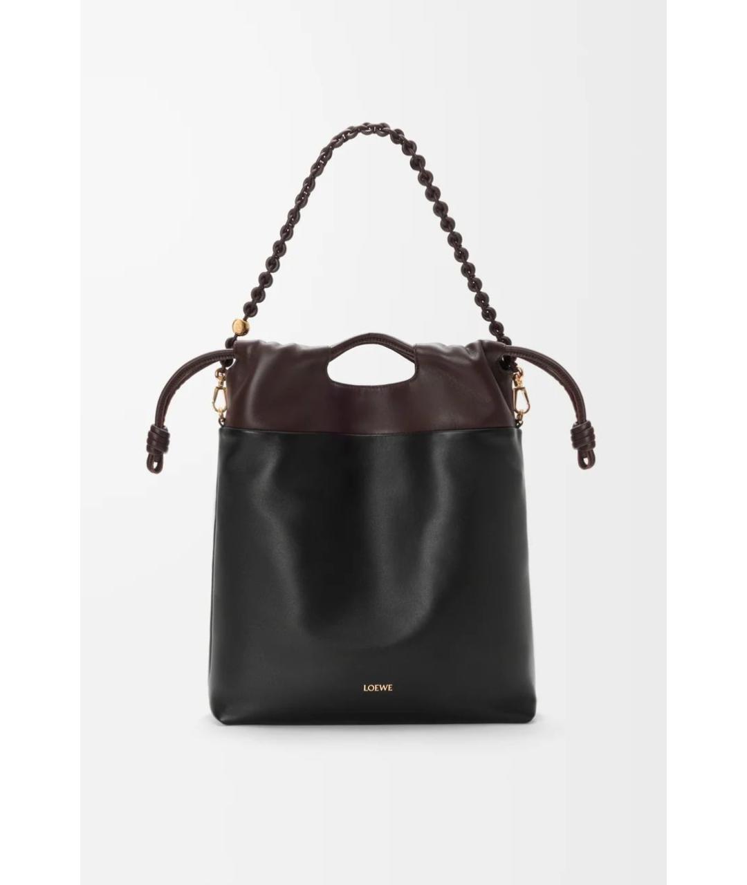 LOEWE Черная кожаная сумка тоут, фото 4
