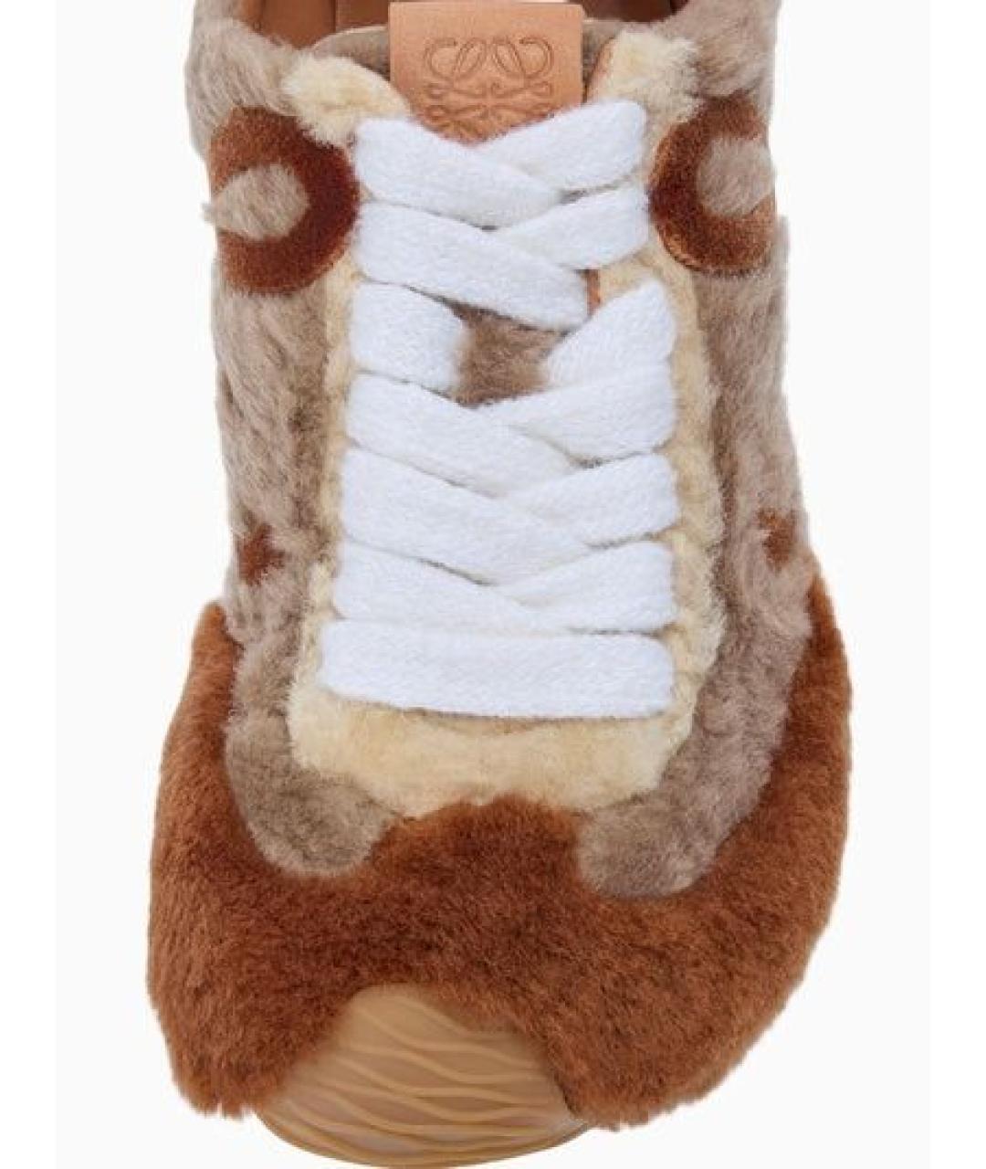 LOEWE Коричневые кроссовки, фото 4