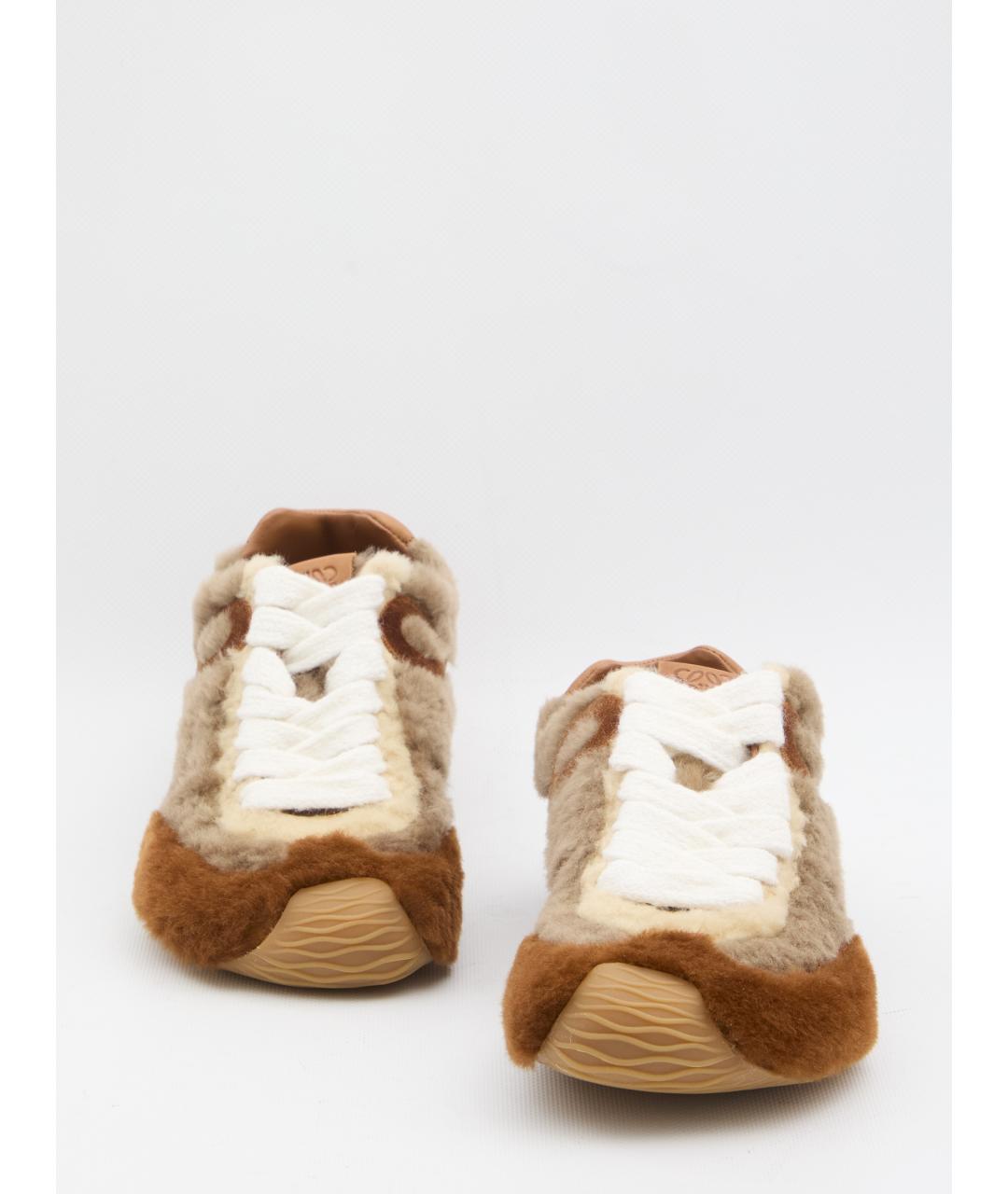 LOEWE Коричневые кроссовки, фото 5