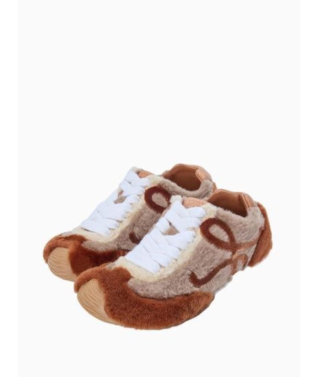 LOEWE Коричневые кроссовки, фото 2