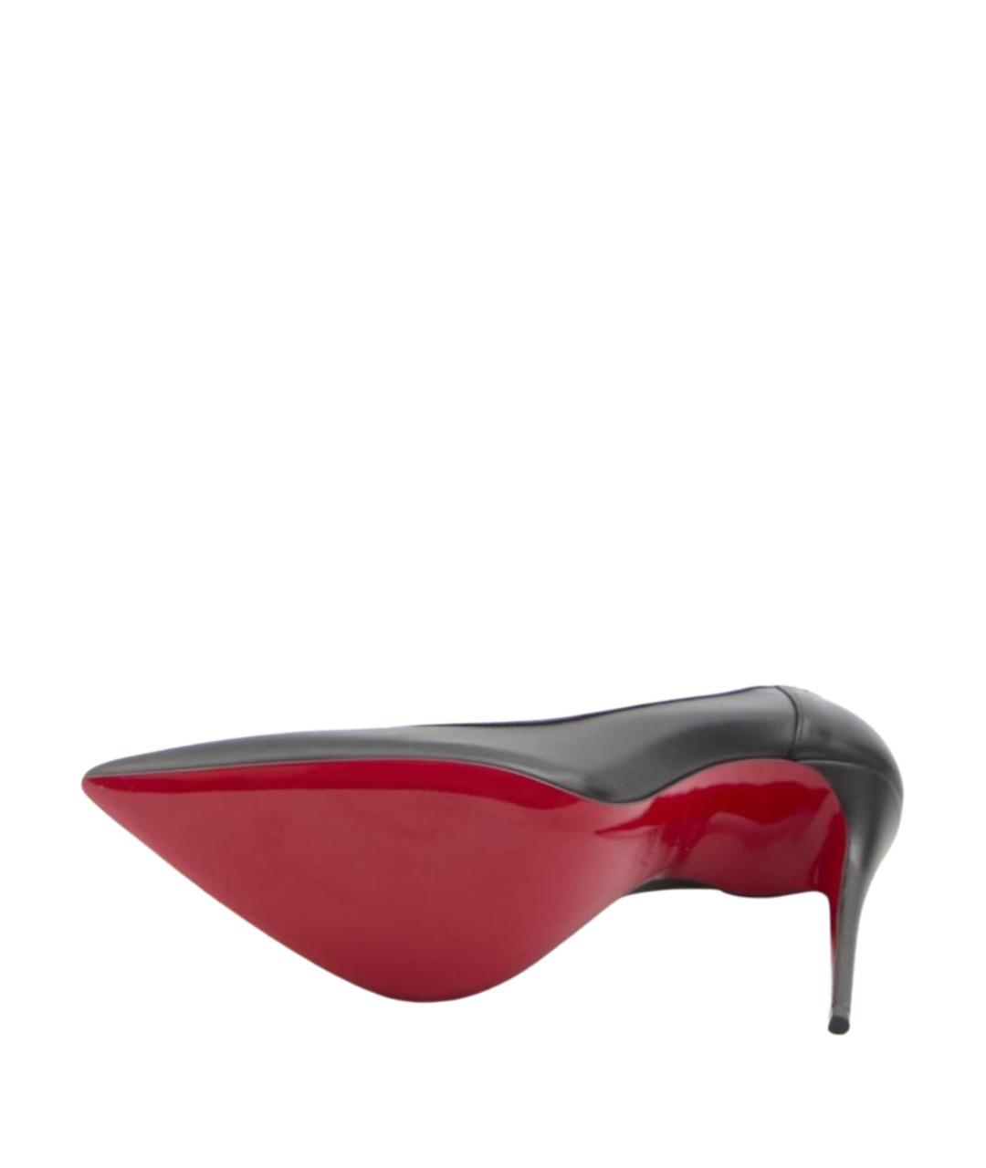 CHRISTIAN LOUBOUTIN Черные кожаные туфли, фото 4