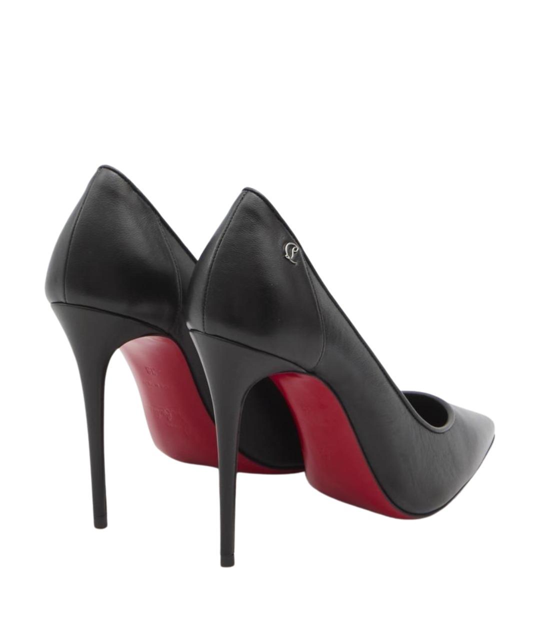 CHRISTIAN LOUBOUTIN Черные кожаные туфли, фото 3