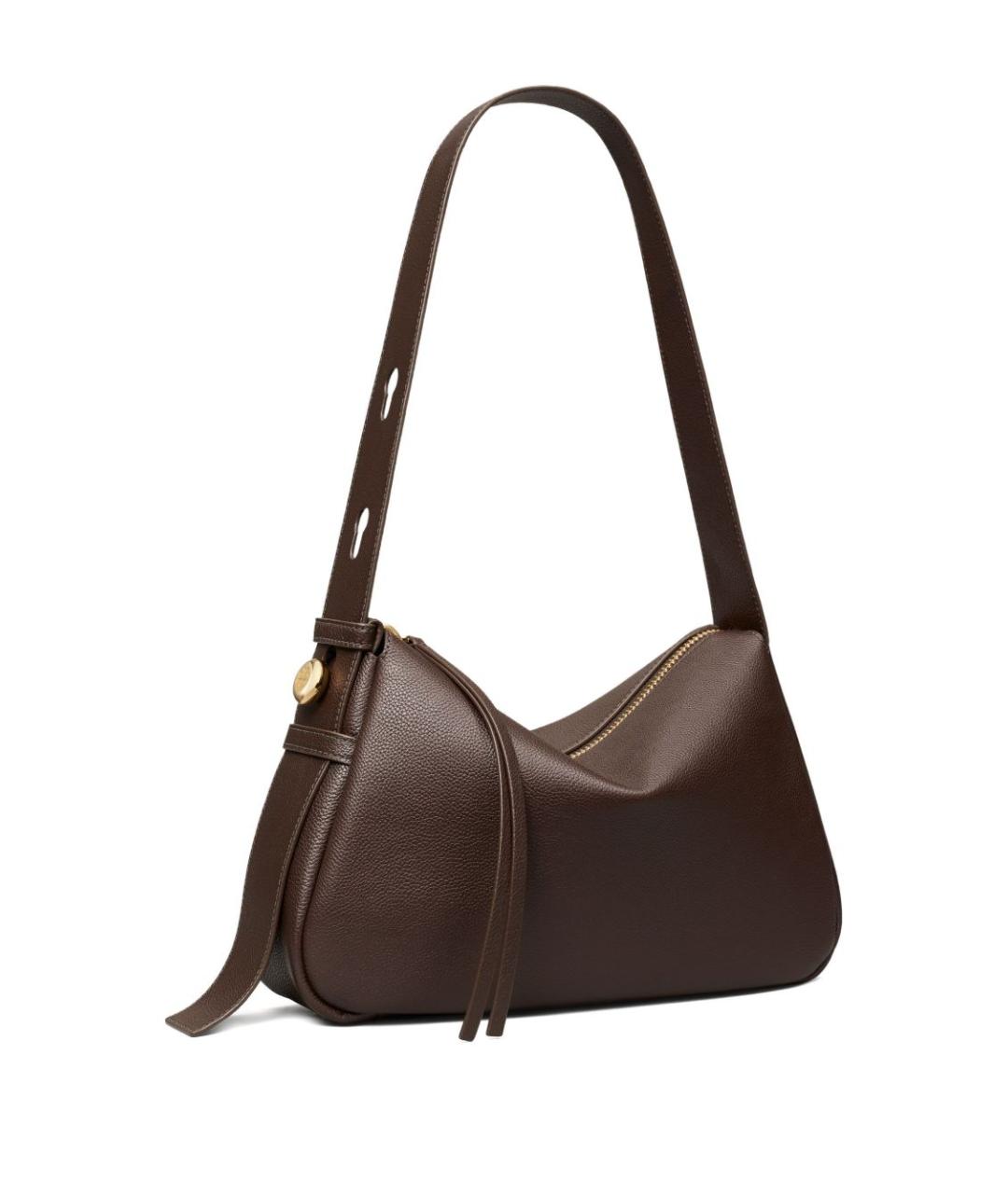 TORY BURCH Коричневая кожаная сумка через плечо, фото 2