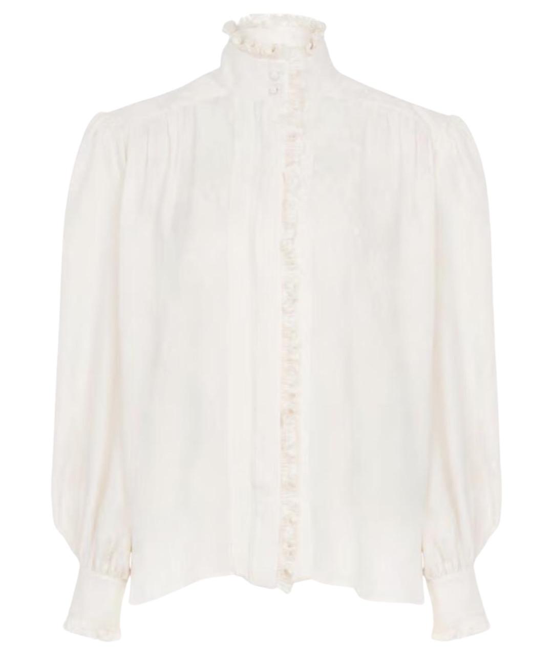 CHLOE Белая шелковая блузы, фото 1