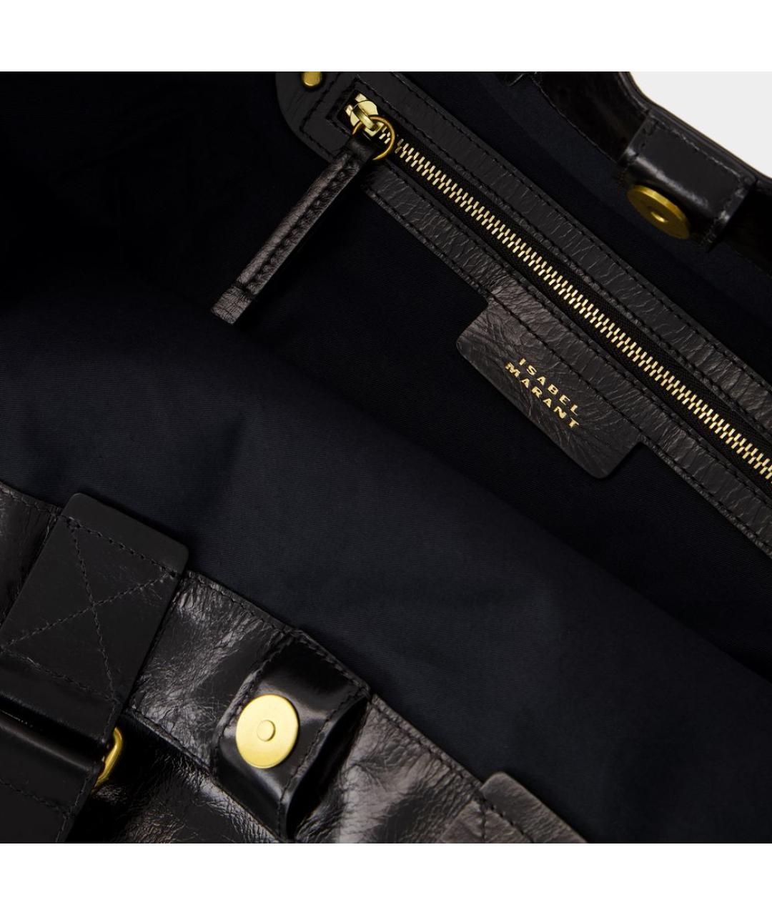 ISABEL MARANT Черная синтетическая сумка через плечо, фото 4