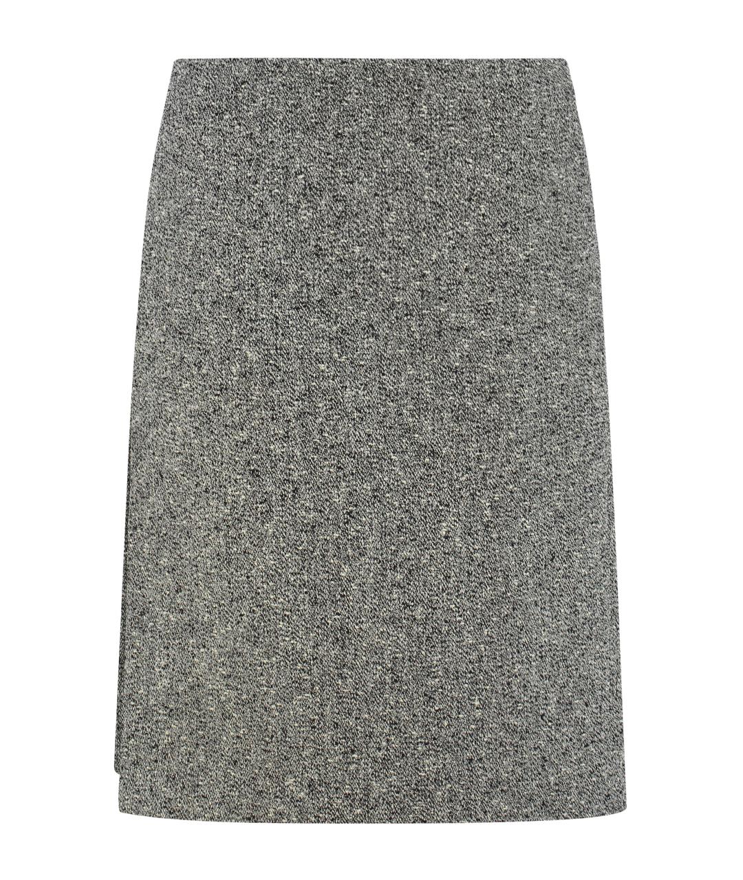 GUCCI Серая шерстяная юбка мини, фото 1