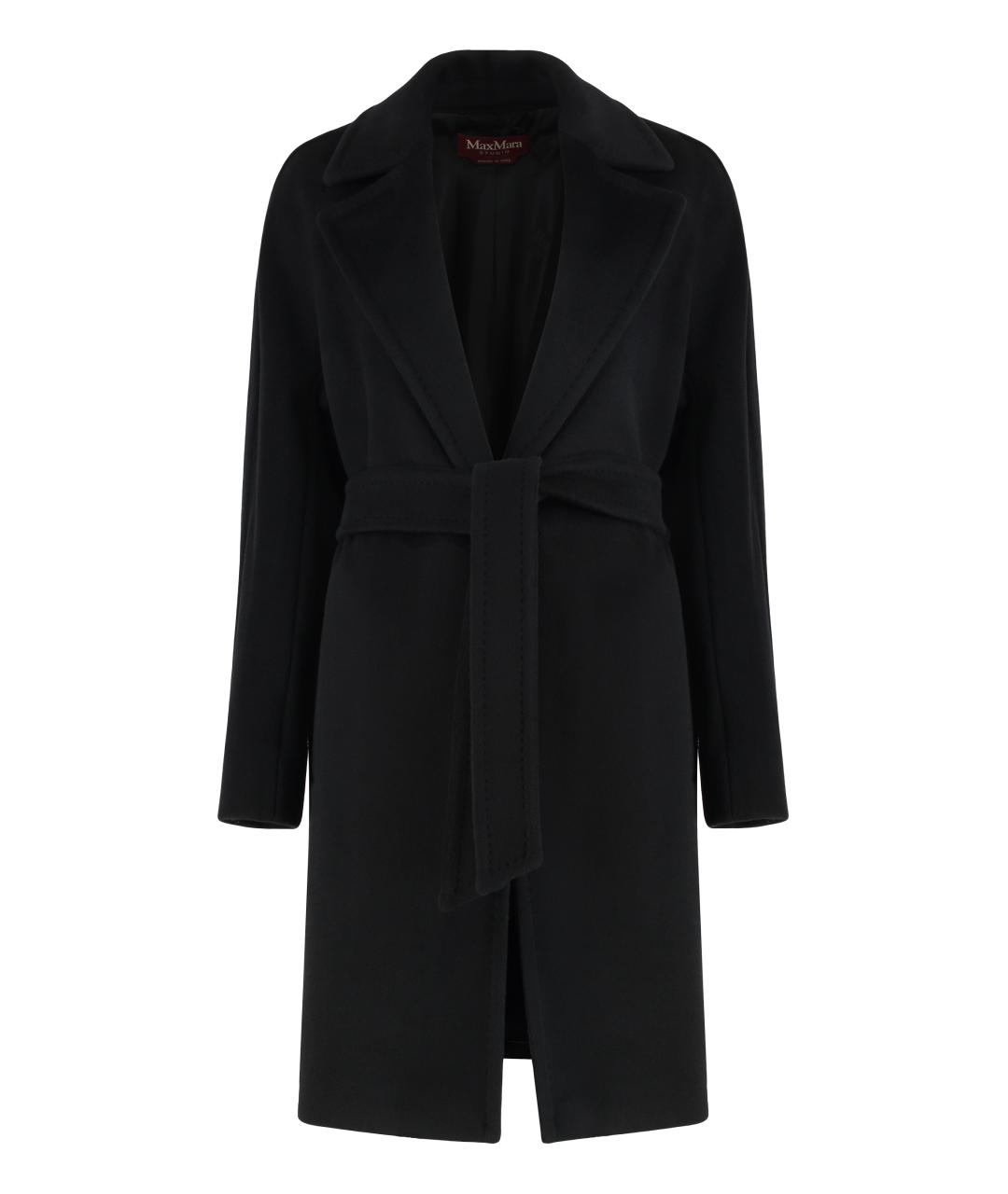 MAX MARA STUDIO Черное шерстяное пальто, фото 1