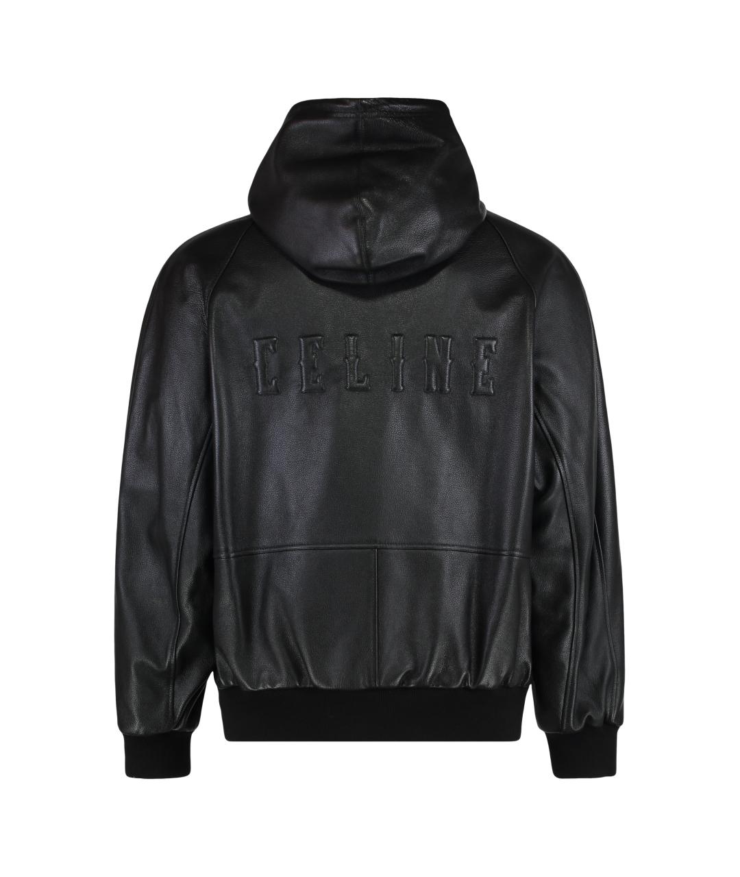 CELINE Черная кожаная куртка, фото 2